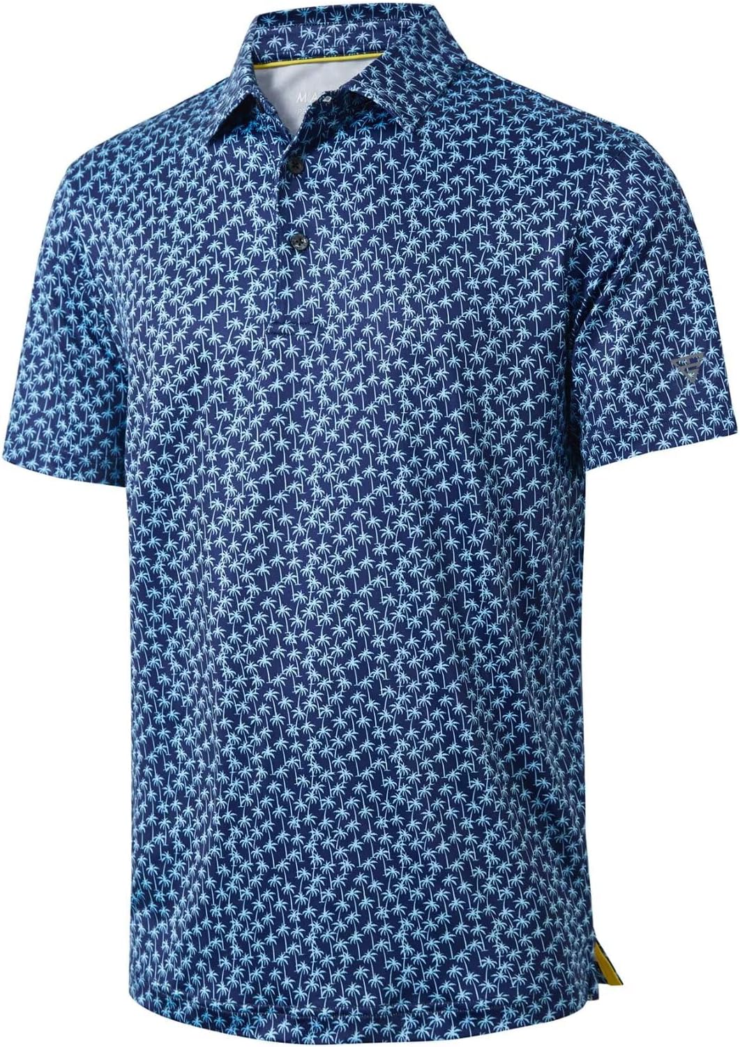 Golf Shirts for Men Dry Fit Short Sleeve Print Performance Moisture Wicking Polo Shirt