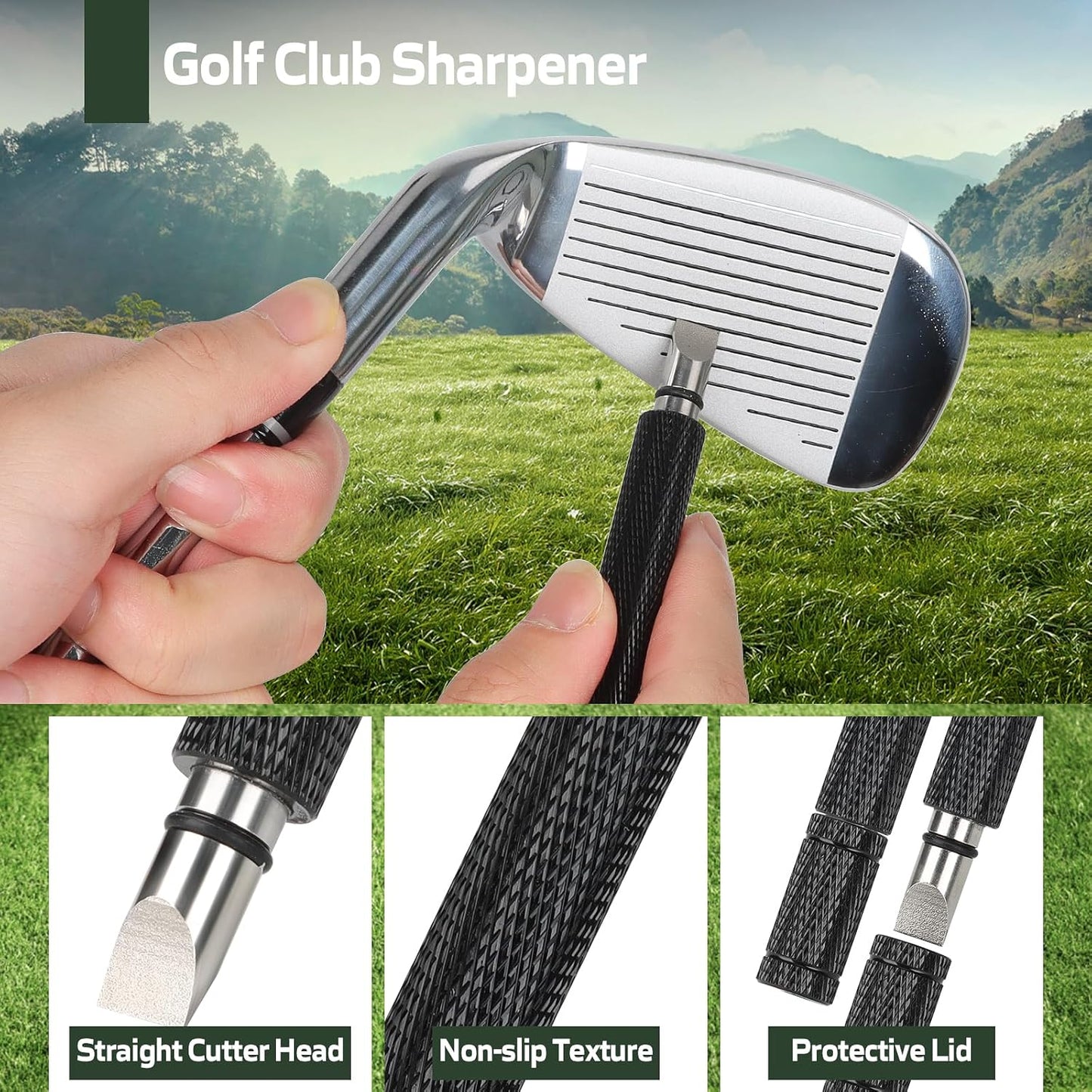Golf Club Cleaning Kit with Golf Club Cleaner with Water Golf Towel Divot Repair Tool Groove Sharpener Golf Ball Alignment Kit Complete Golf Cleaning Kit Golf Accessories for Women Men