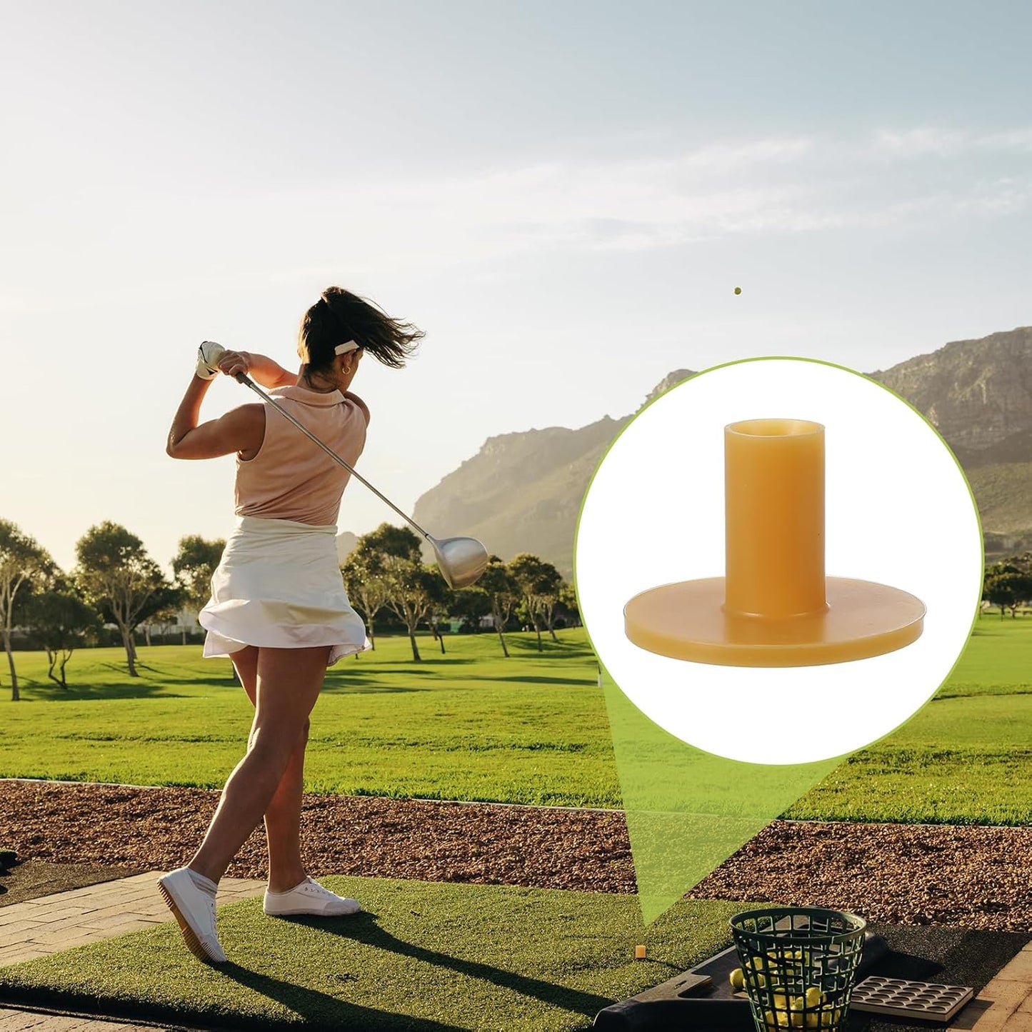 PATIKIL Rubber Golf Tee, Golf Practice Tees Training Driving Range Tee Stable Golf Ball Holder for Outdoor Indoor Hitting Mat