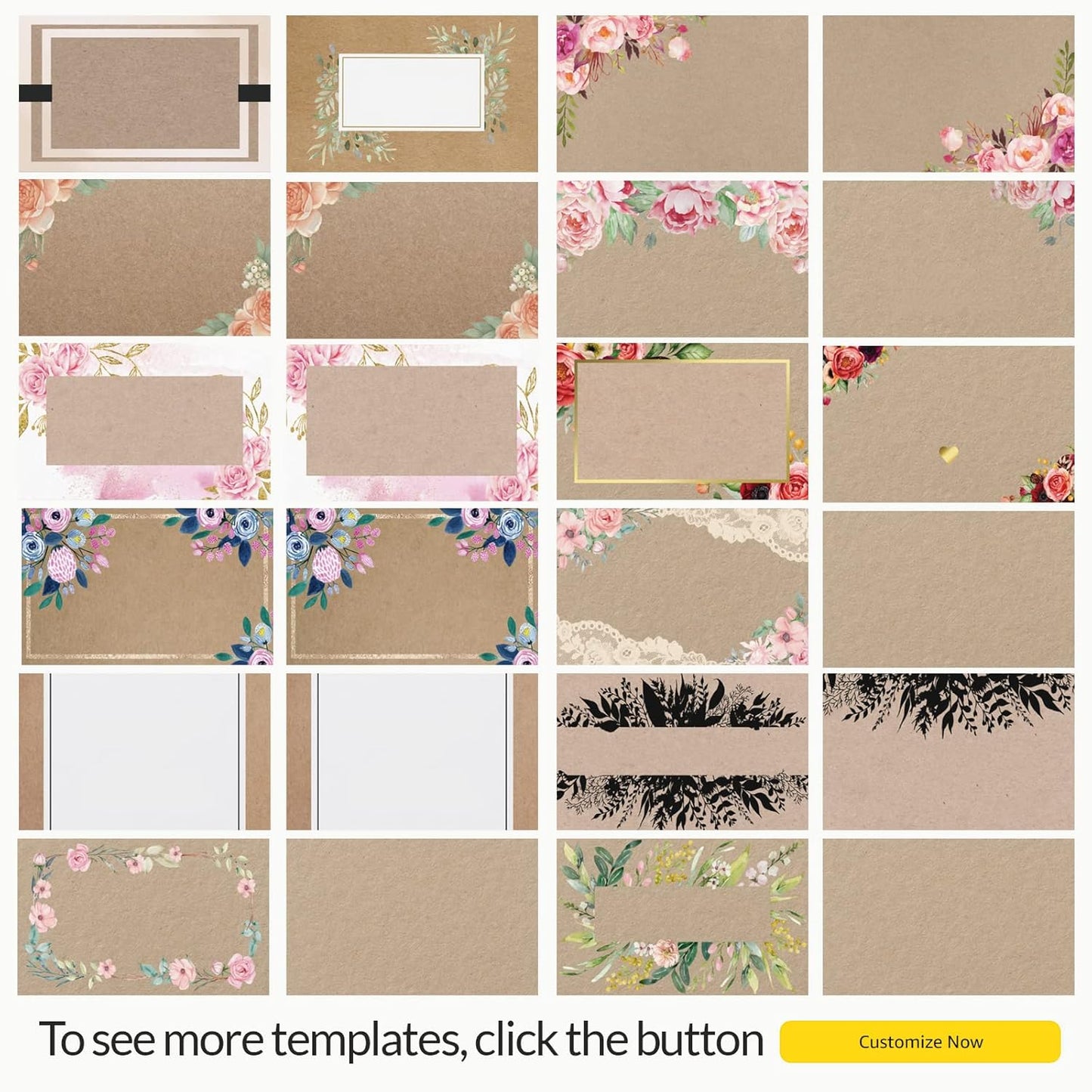 Custom Business Cards 100PCS Double-sided Printing Business Cards Customize with Your Logo Personalized 3.5"x 2" Cards for Business - Vintage Style