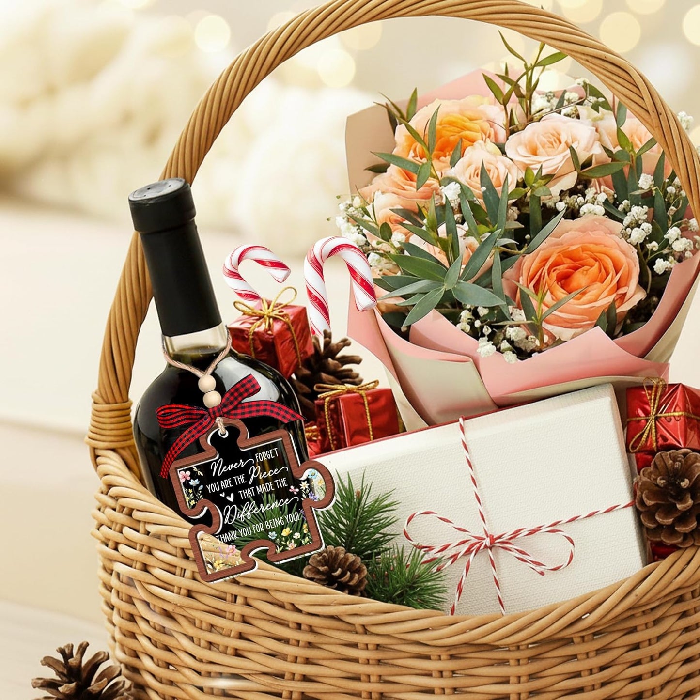 HEXMOZ Christmas Ornaments 2025 - Puzzle Piece Christmas Appreciation Gifts for Coworkers