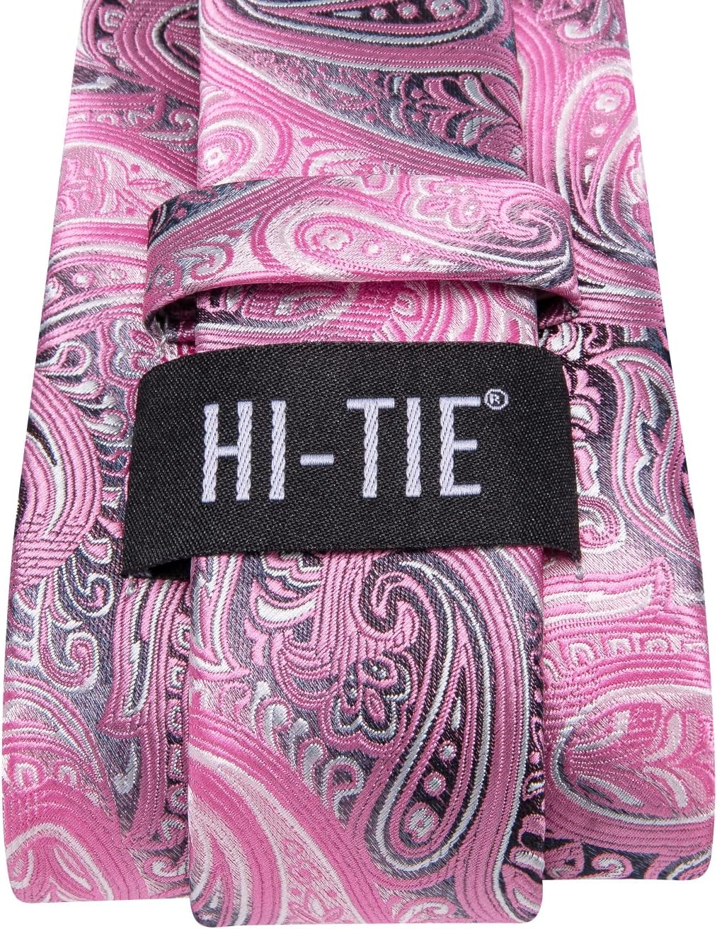 Hi-Tie Men 63inches Tie Set Extra Long Necktie Paisley Tie Pocket Suqare Cufflinks Big and Tall Men Tie