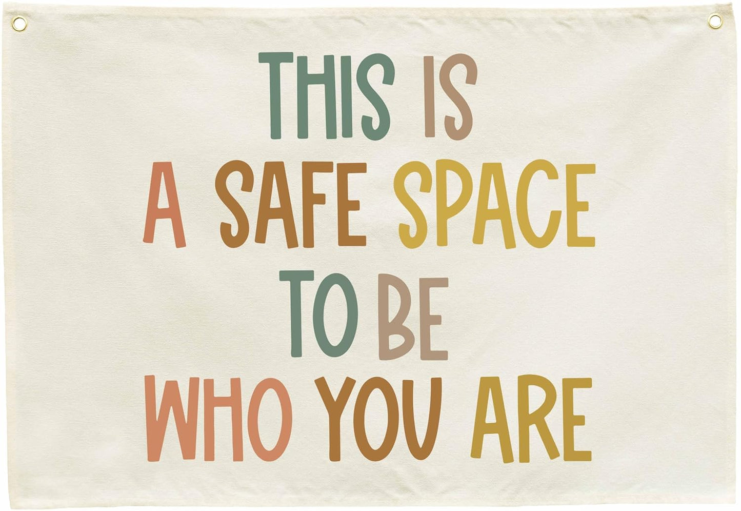 This Is A Safe Space-Classroom Decor-Inclusive Classroom Decor-Welcome Gift-Teacher Gift-Canvas Hanging Pennant Flag Banner Wall Sign Decor Gift-Birthday Christmas Gift