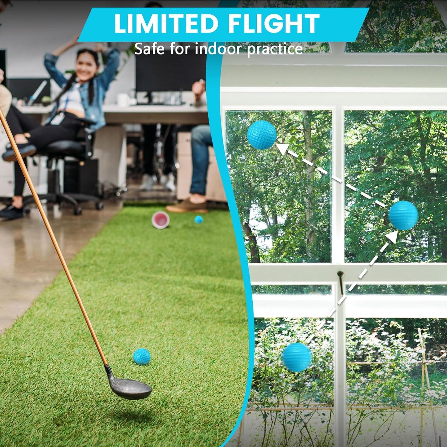 Junkin 80 Pcs Foam Golf Balls Rubber Practice Balls Realistic Feel and Flight Sport Training for Indoor or Outdoor Backyard Golf Training