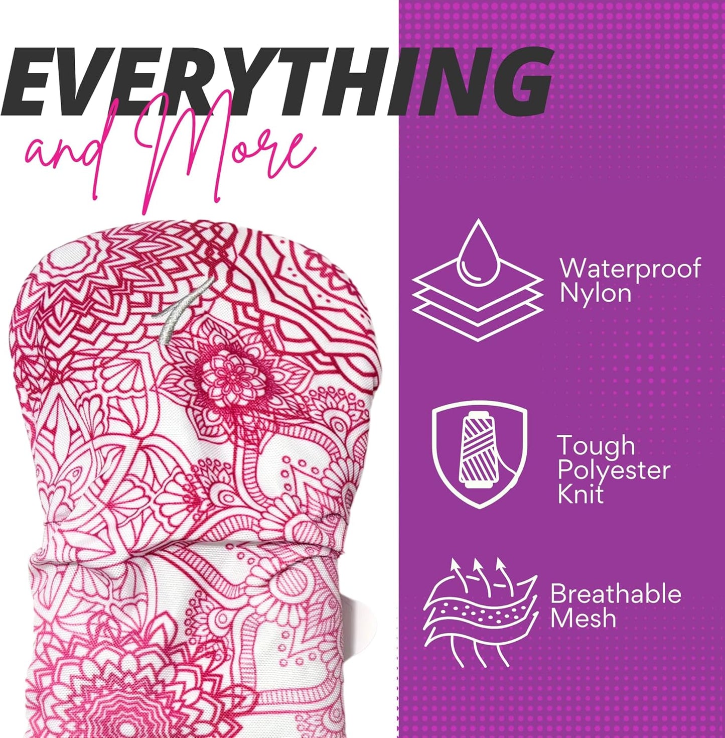 Taboo Fashions Resort Collection Golf Club Covers for Women - Numbered Golf Headcovers Set for Driver, Fairway and Hybrid Clubs - Weather Resistant, Pack of 4