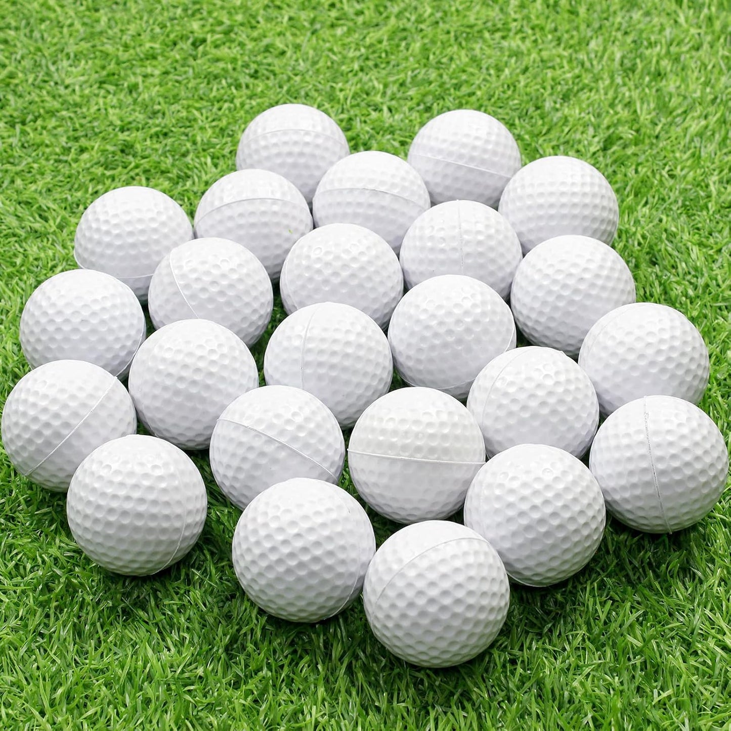 KOFULL Foam Golf Practice Balls, 24/50 Pack Realistic Feel and Limited Flight Training Balls for Indoor or Outdoor, Soft Practice Golf Balls for Backyard