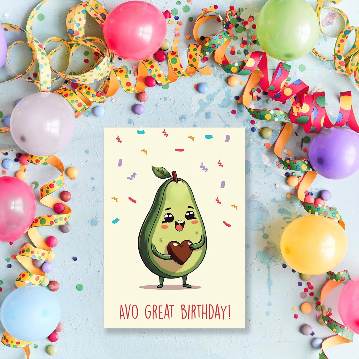 Cheerin Happy Birthday Card for Him or Her - Funny Avocado Birthday Card - Hilarious Gag Gift for Men Women Girlfriend Boyfriend Husband Wife