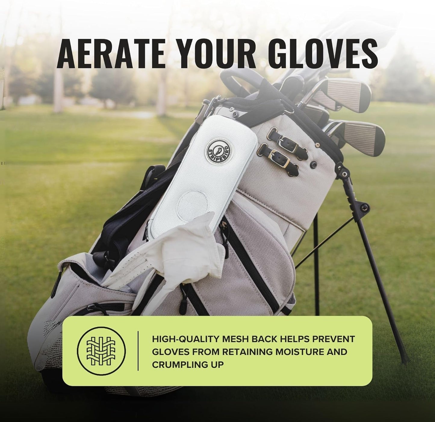 Stripebird - Original Performance Golf Glove Holder - Protect and Keep Gloves Dry - Moisture Free Storage Organizer Case