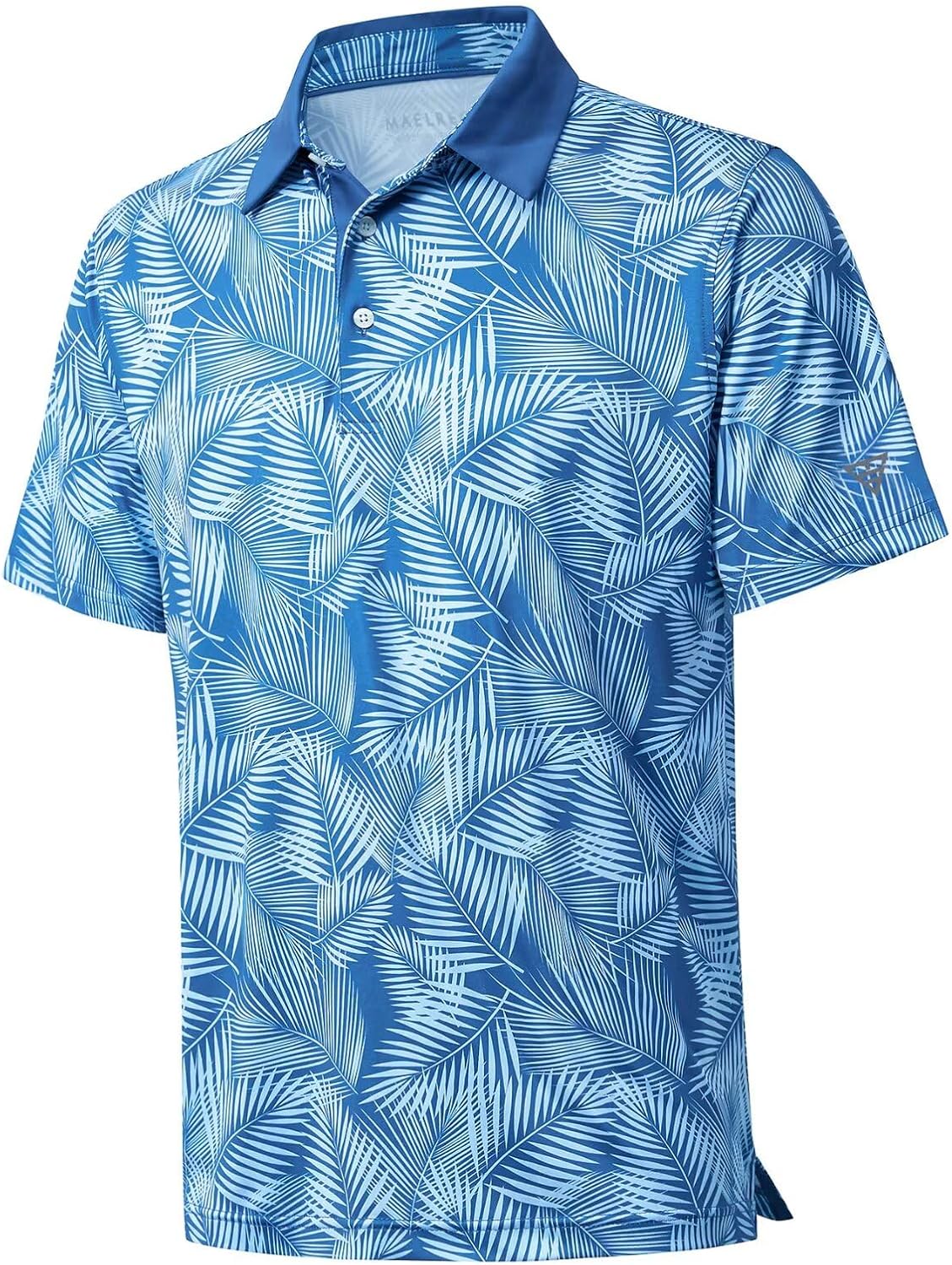 Golf Shirts for Men Dry Fit Short Sleeve Print Performance Moisture Wicking Polo Shirt