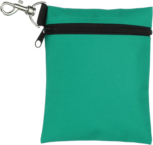 uxcell Golf Tee Pouch, Professional Zipper Golf Tee Bag Accessories Pocket Gear Clip Bag with Metal Lobster Claw Clip Organizer Storage Bags for Men and Women