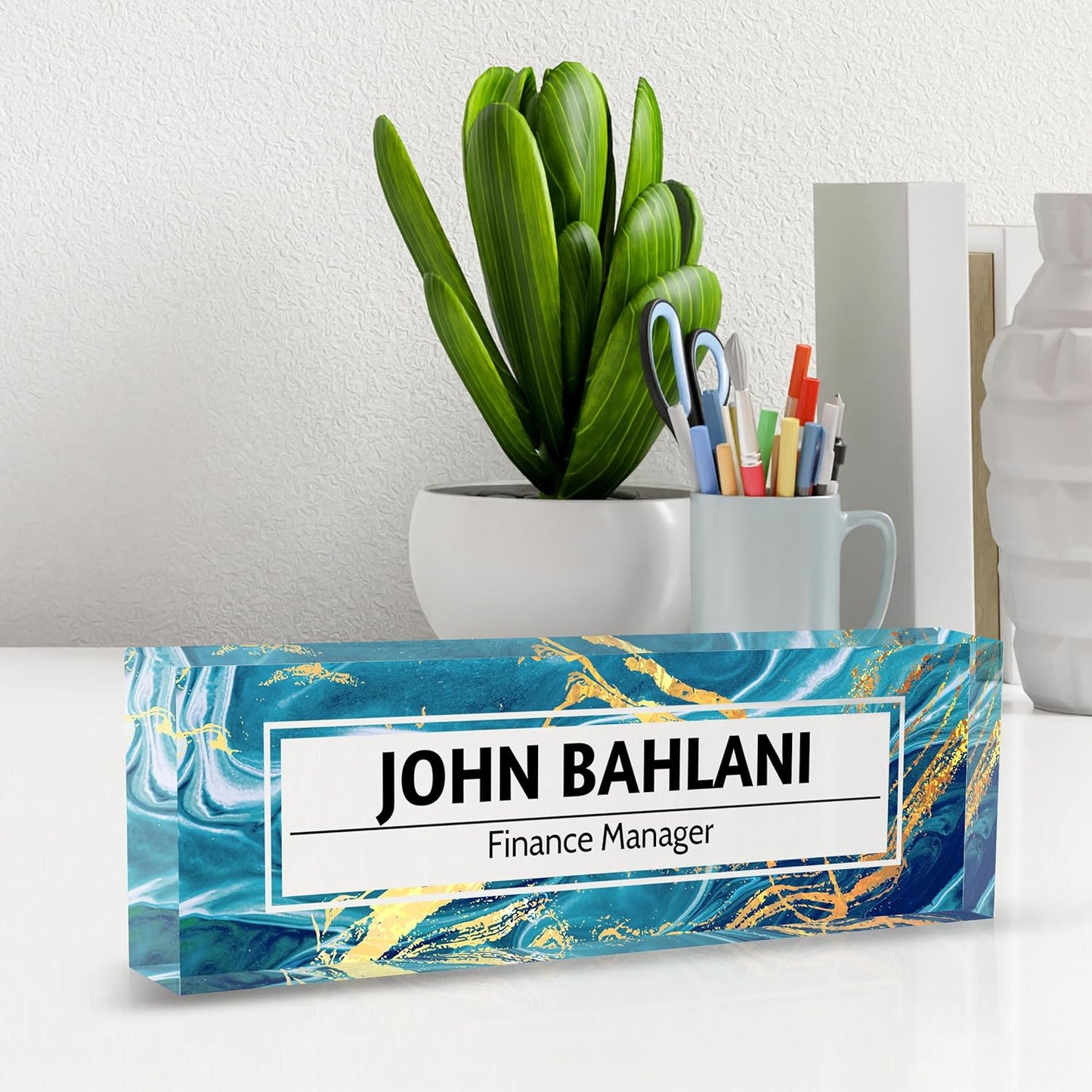 Custom Name Plate for Desk, Desk Name Plate Personalized Office Desk Decor for Women and Men, Employee Appreciation Gifts Office Gifts for Boss, Manager, Teacher, Nurse