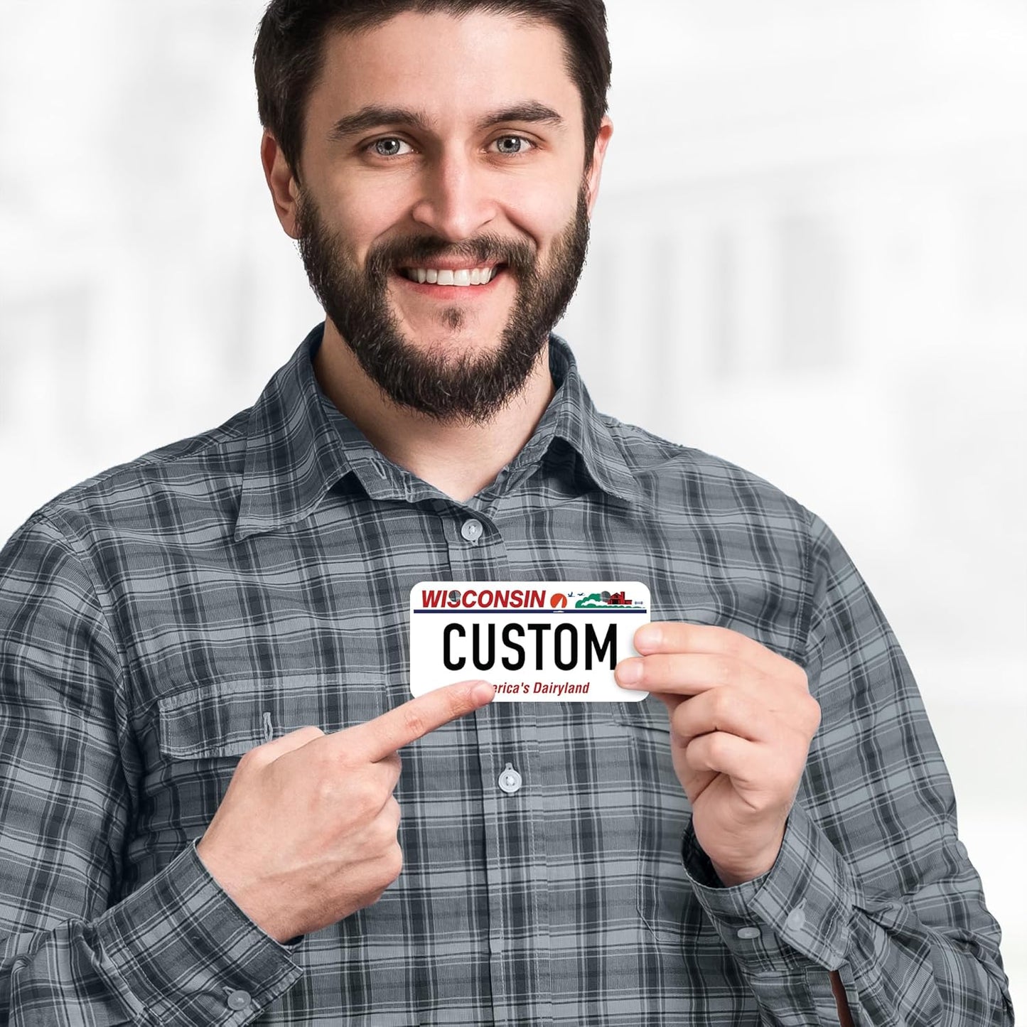 Mini License Plates, Personalized License Plates, Custom for Car, Bikes, ATV, Kids Car, Golf Cart, Jeep, 2x4 Inch, Rust-Free Fade Resistant Aluminum, USA Made by My Sign Center (Wisconsin)