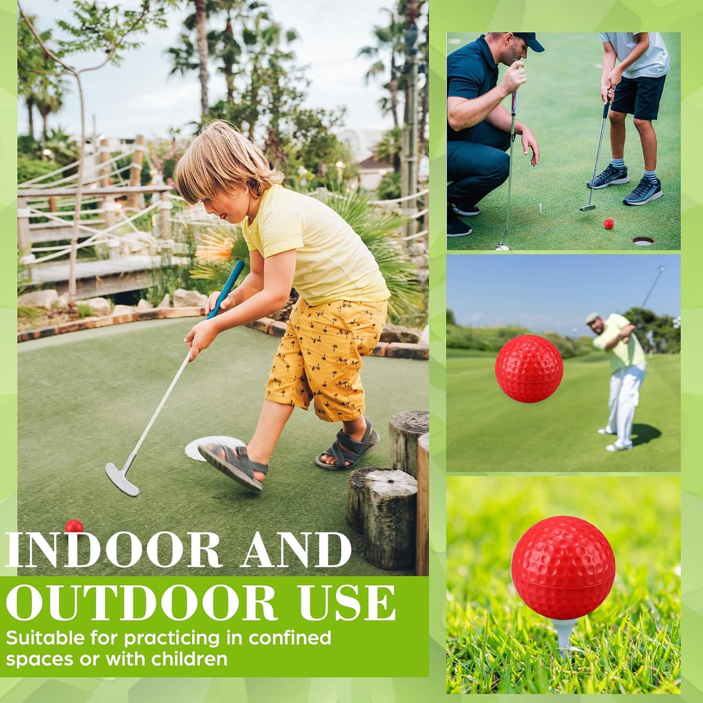 12 Pcs Foam Golf Practice Balls Soft Foam Balls for Golf Practice Realistic Feel and Flight Sport Training