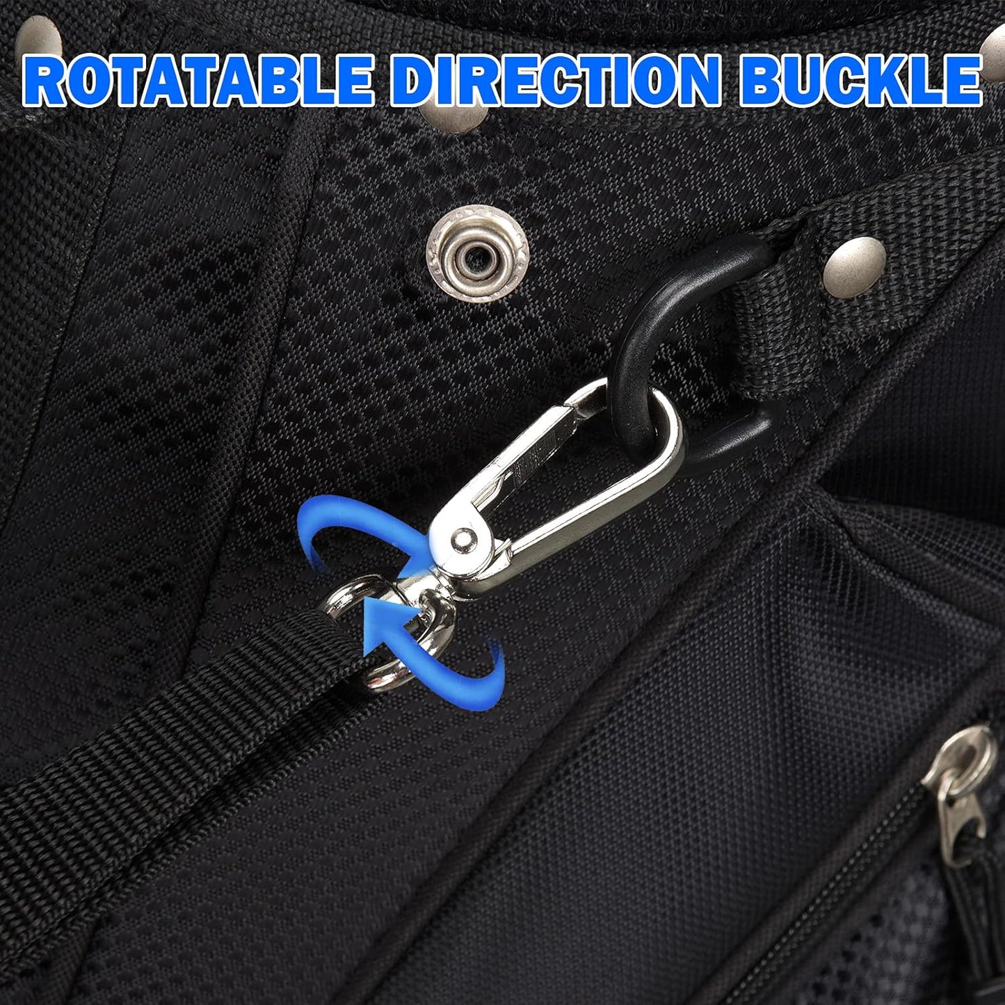 BIG TEETH Golf Bag Strap,Adjustable Padded Bag Strap Replacement,Golf Double Shoulder Bag Straps with 4Pcs Rotate Hooks