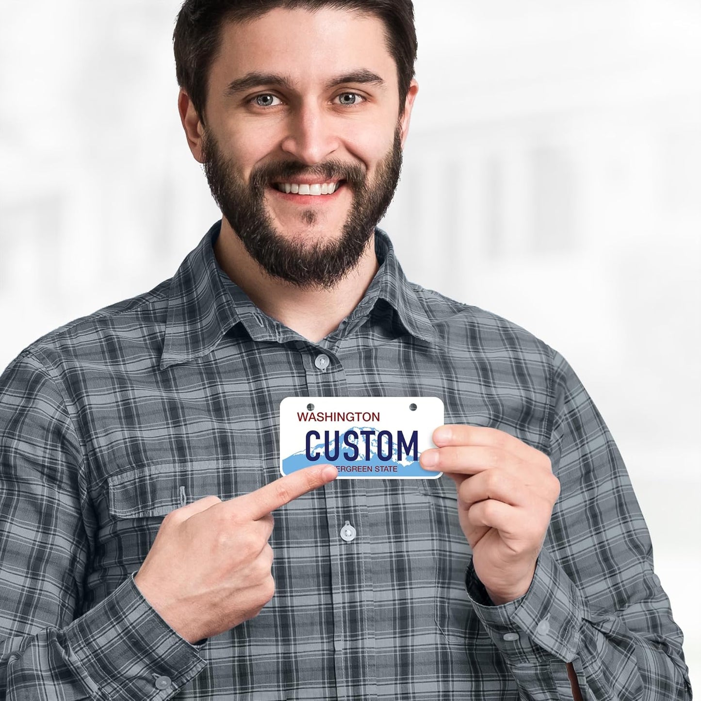 Mini License Plates, Personalized License Plates, Custom for Car, Bikes, ATV, Kids Car, Golf Cart, Jeep, 2x4 Inch, Rust-Free Fade Resistant Aluminum, USA Made by My Sign Center (Washington)