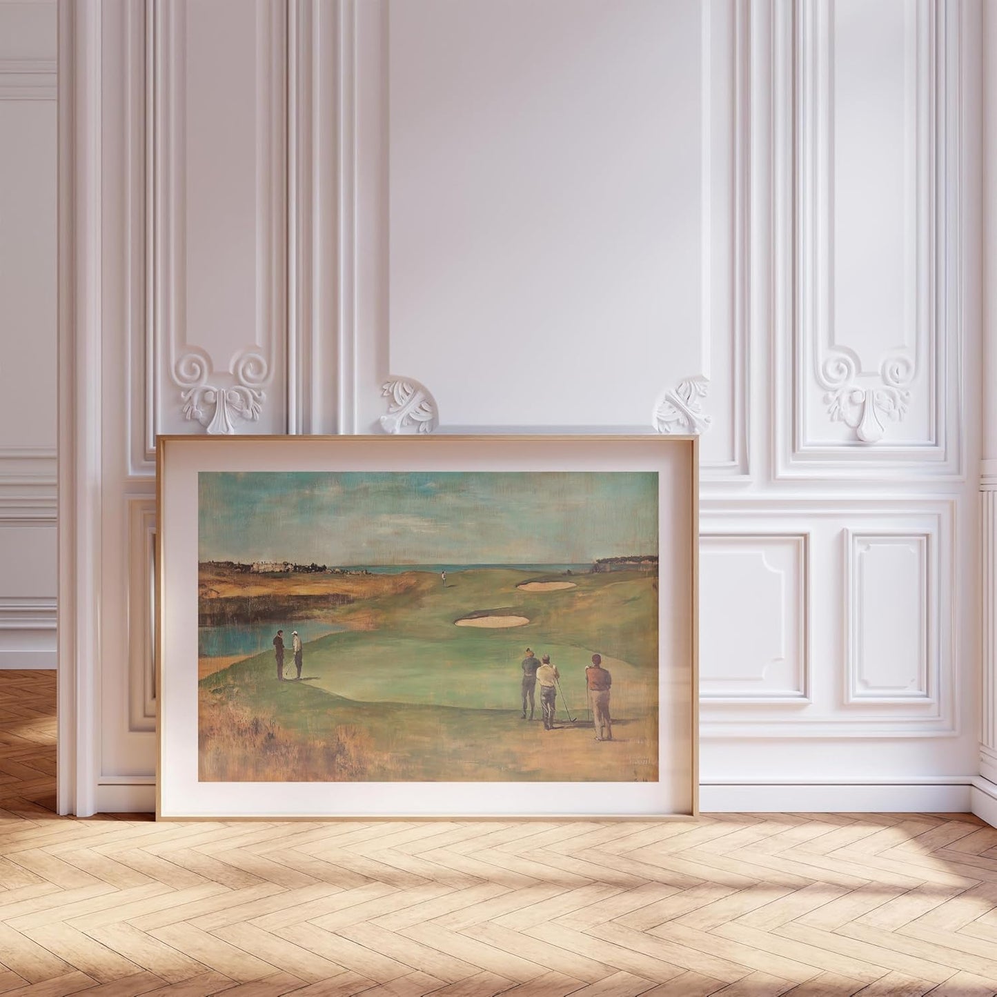 Vintage Golf Course Premium Giclee Fine Art Prints - Antique Style Golf Course Painting Posters, Golf Wall Art, Aesthetic Golfing Poster for Home Office Decor, Ready to Frame