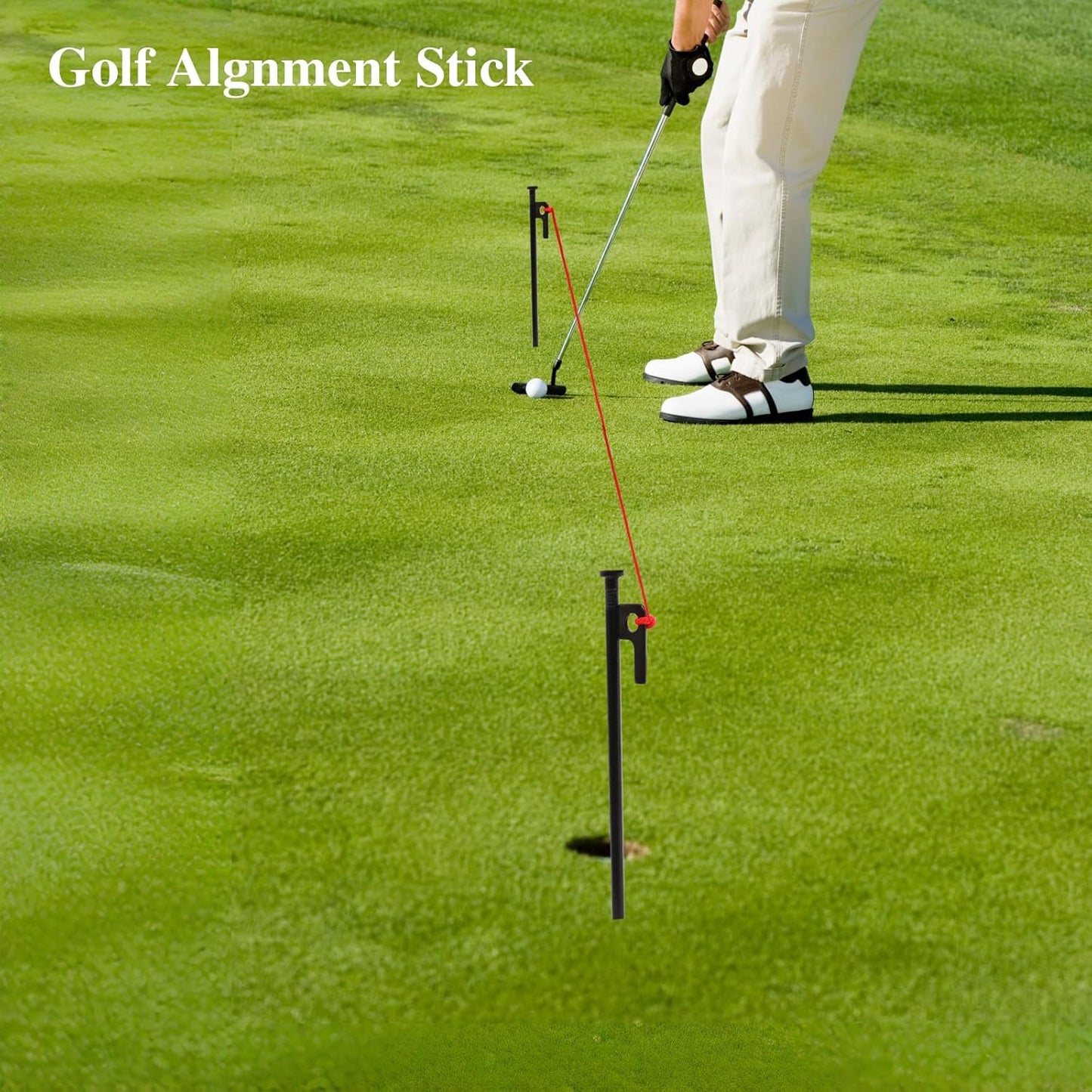 Golf Putting Training Aid, Putting String Line for Guide, Golf Putting Alignment Tool Accessory for Alignment and Practice