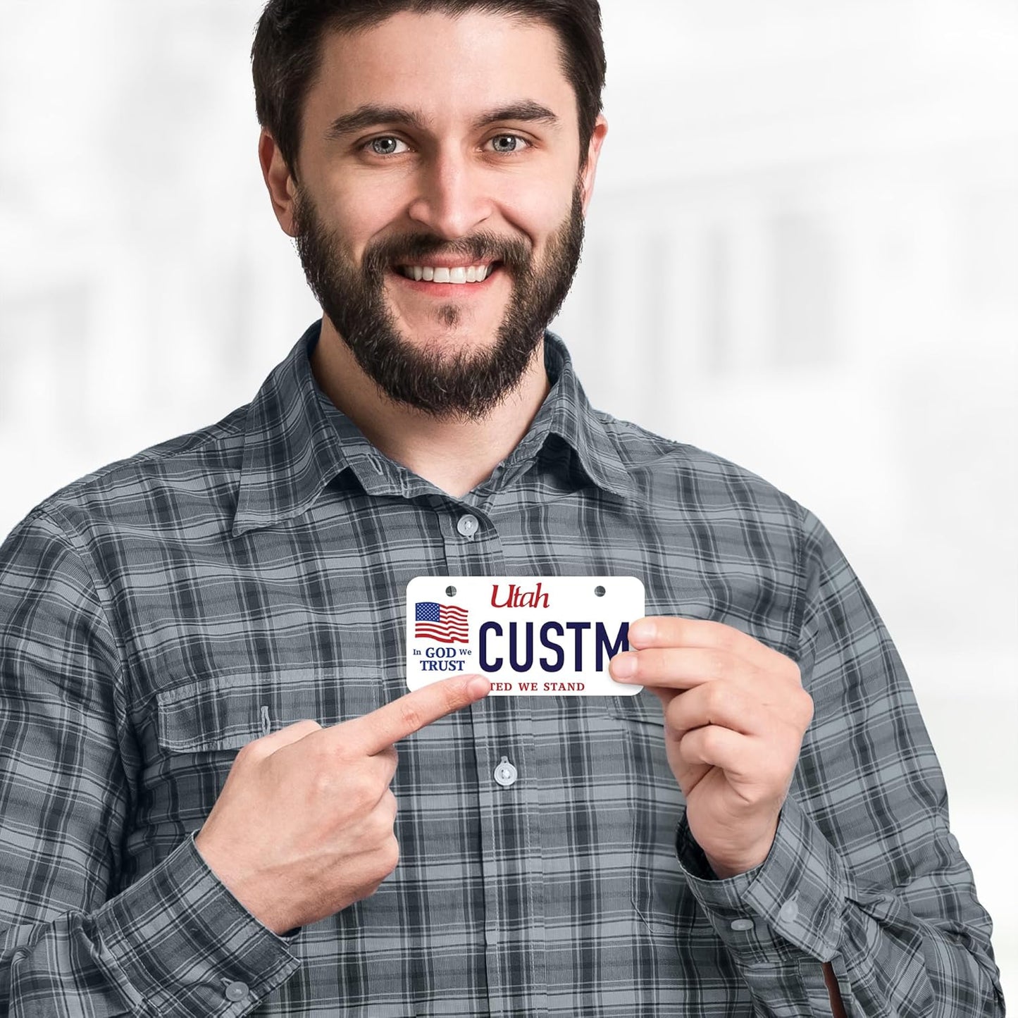 Mini License Plates, Personalized License Plates, Custom for Car, Bikes, ATV, Kids Car, Golf Cart, Jeep, 2x4 Inch, Rust-Free Fade Resistant Aluminum, USA Made by My Sign Center (Utah)