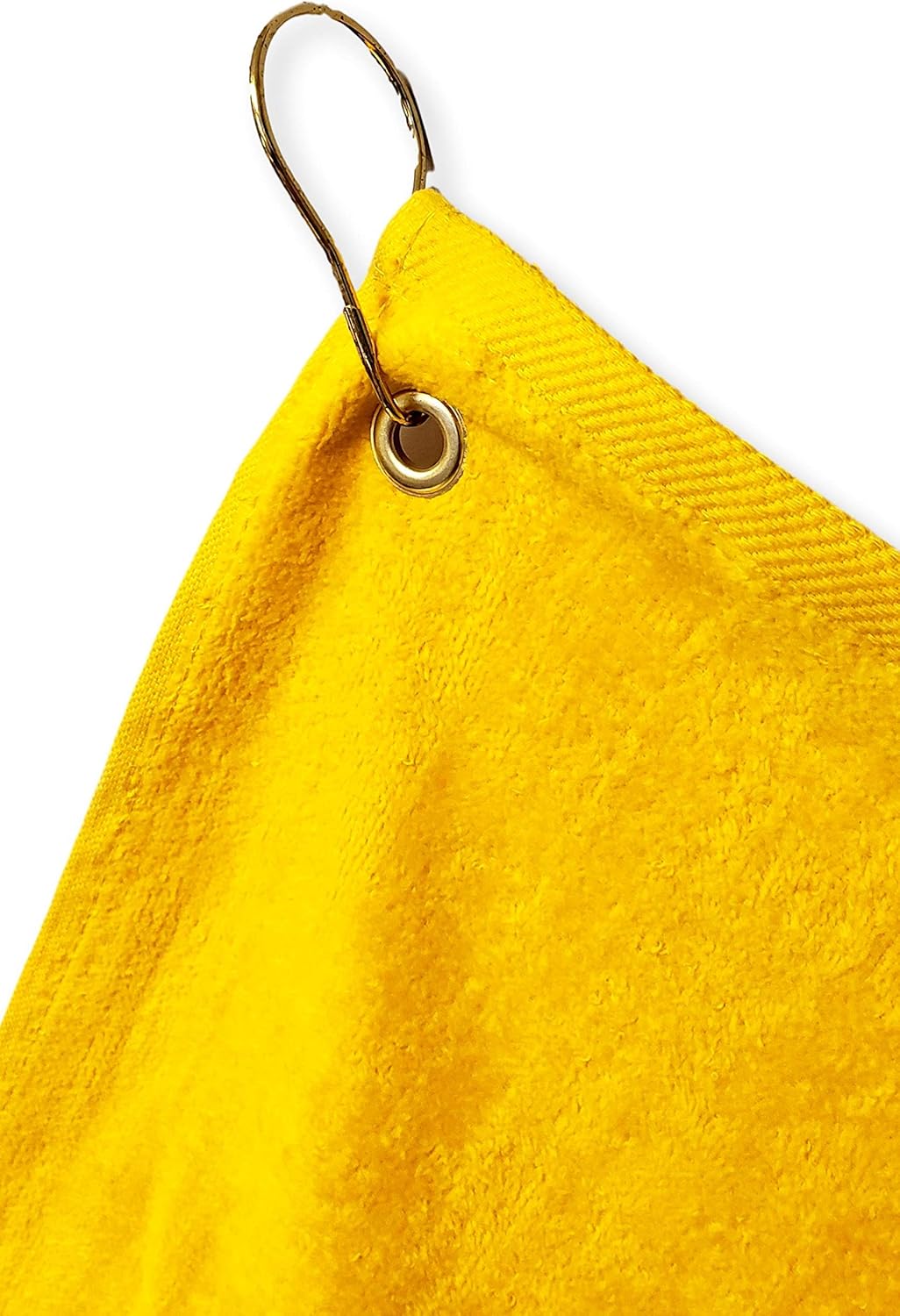 Cotton Golf Bag Towel with Clip (Gold)
