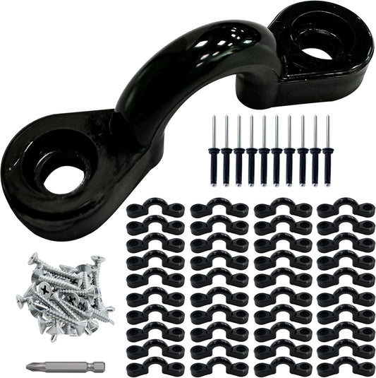 Kayak Pad Eyes/Kayak Handle,Pad Eye with Rivets; Kayak Handle with Accessories, Suitable for Multi-Brand Boats, Canoe Accessories, Luggage, Tether Cleats, etc