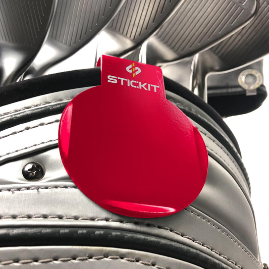 STICKIT Magnetic Golf Bag Landing Pad I Metal Bag Clip for Quick and Easy Use of Magnetic Golf Gear & Accessories with Convenient Positioning on Your Golf Bag