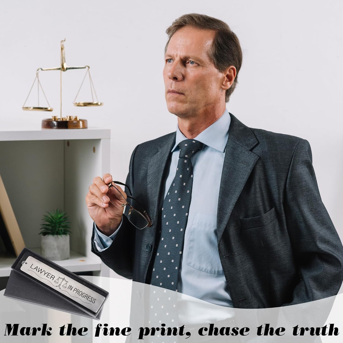 Lawyer Gifts Law Student Bookmark - Double Sided Novelty Law Student Gift for Future Attorneys, Metal Book Marks for Legal Professionals Graduation Birthday