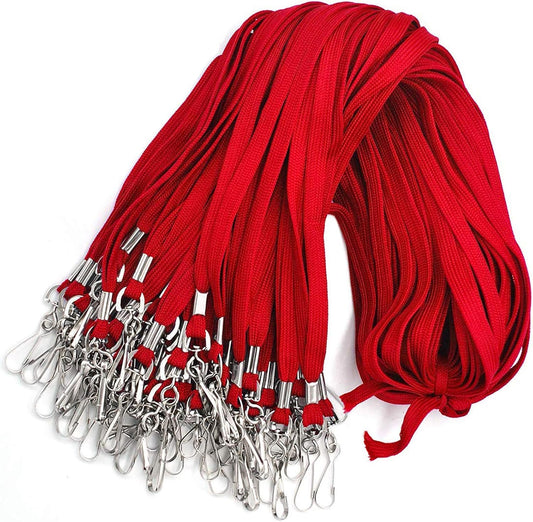 Bird Fiy Lanyard 100 Pack Bulk Badge Lanyards for ID Badges Neck Cruise Name Tag ID Holder