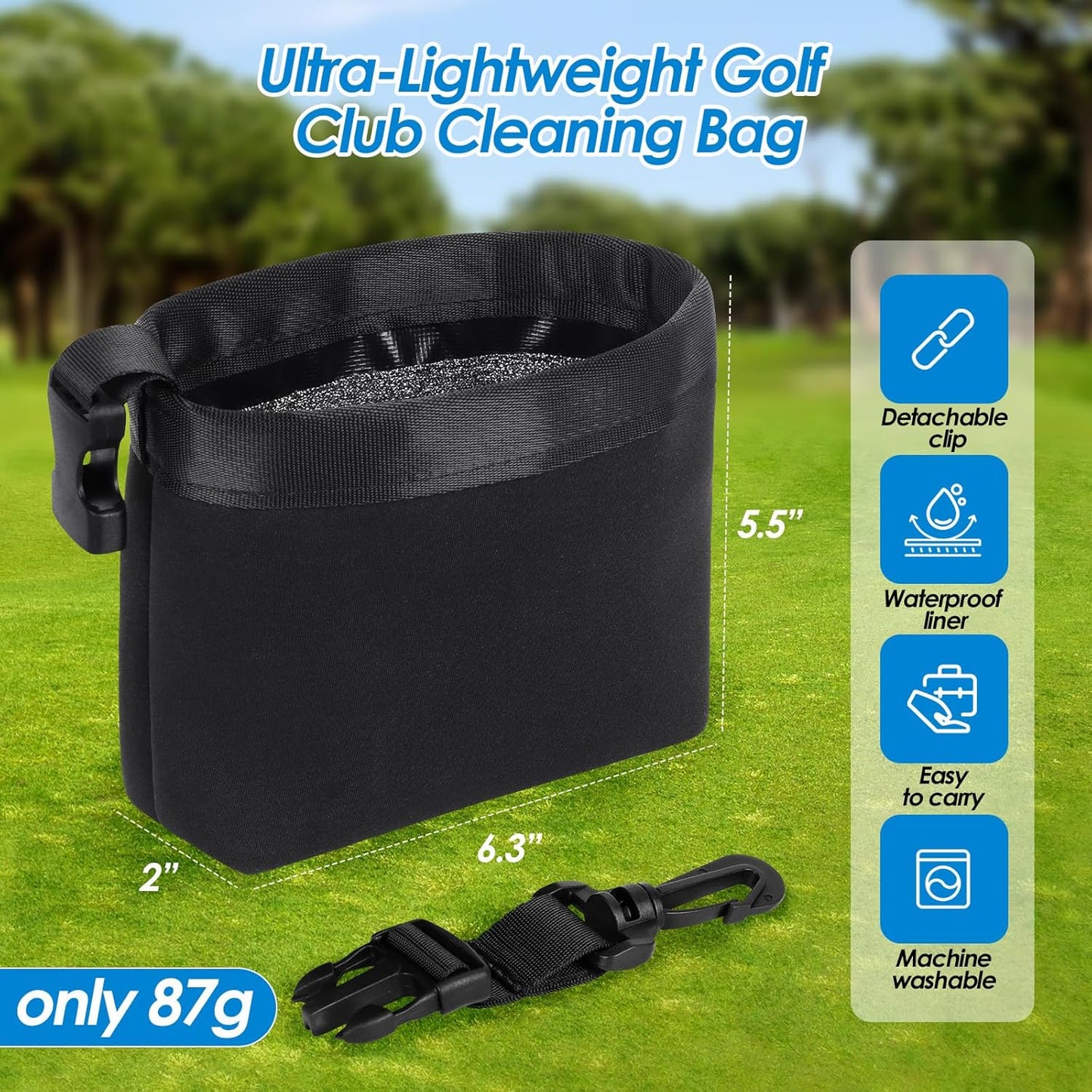 Golf Club Cleaning Kit with Golf Club Cleaner with Water Golf Towel Divot Repair Tool Groove Sharpener Golf Ball Alignment Kit Complete Golf Cleaning Kit Golf Accessories for Women Men