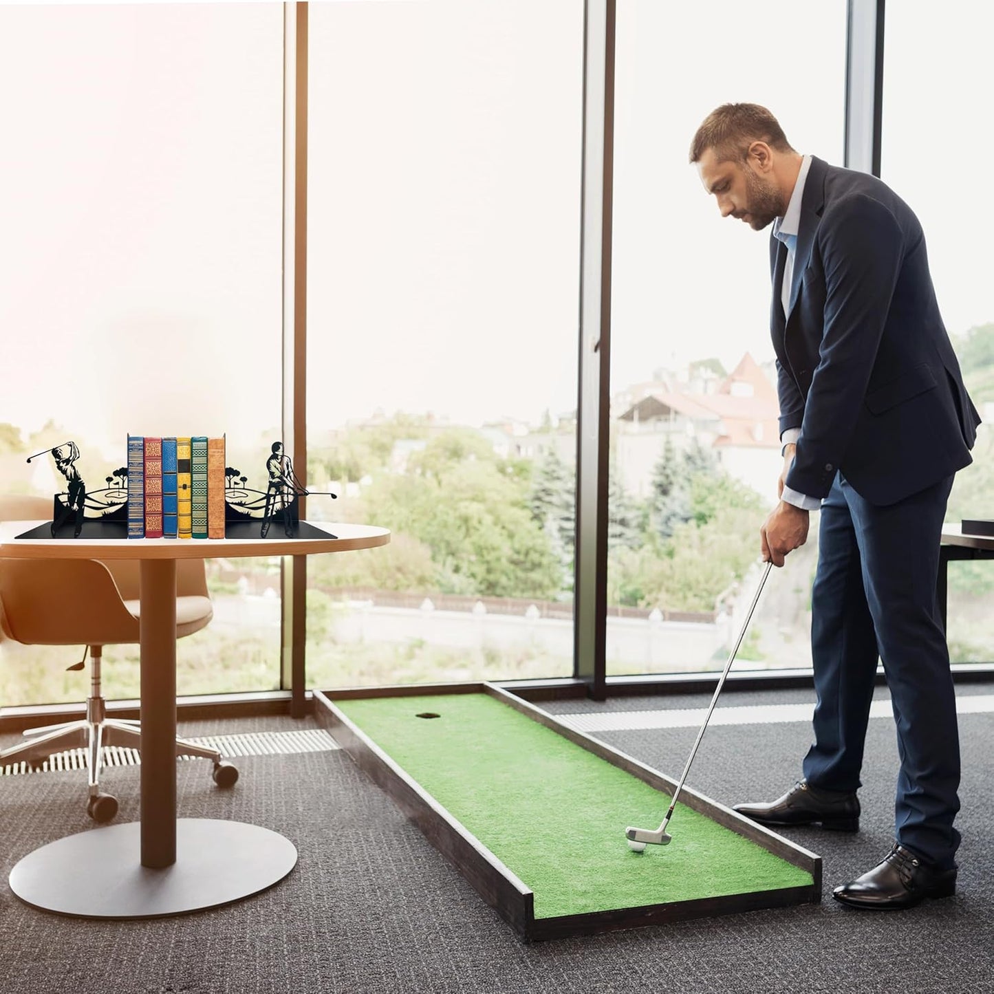 Golf Decorative Bookends – Golf Home Decor and Office Décor - Great Gift Idea for Golf Lovers