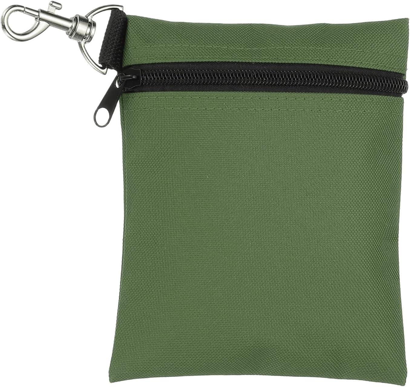 uxcell Golf Tee Pouch, Professional Zipper Golf Tee Bag Accessories Pocket Gear Clip Bag with Metal Lobster Claw Clip Organizer Storage Bags for Men and Women