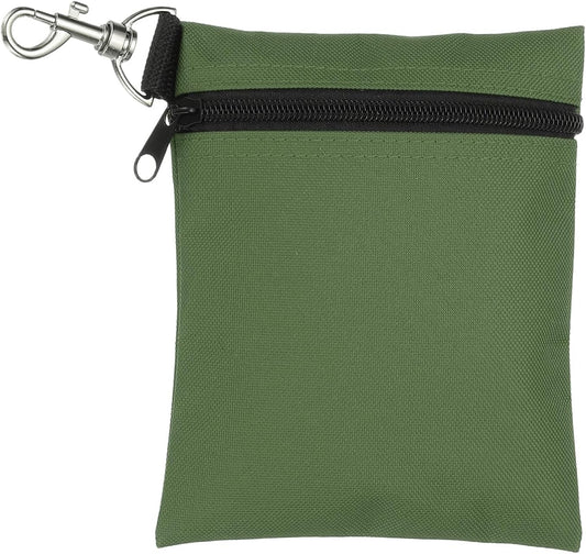 uxcell Golf Tee Pouch, Professional Zipper Golf Tee Bag Accessories Pocket Gear Clip Bag with Metal Lobster Claw Clip Organizer Storage Bags for Men and Women