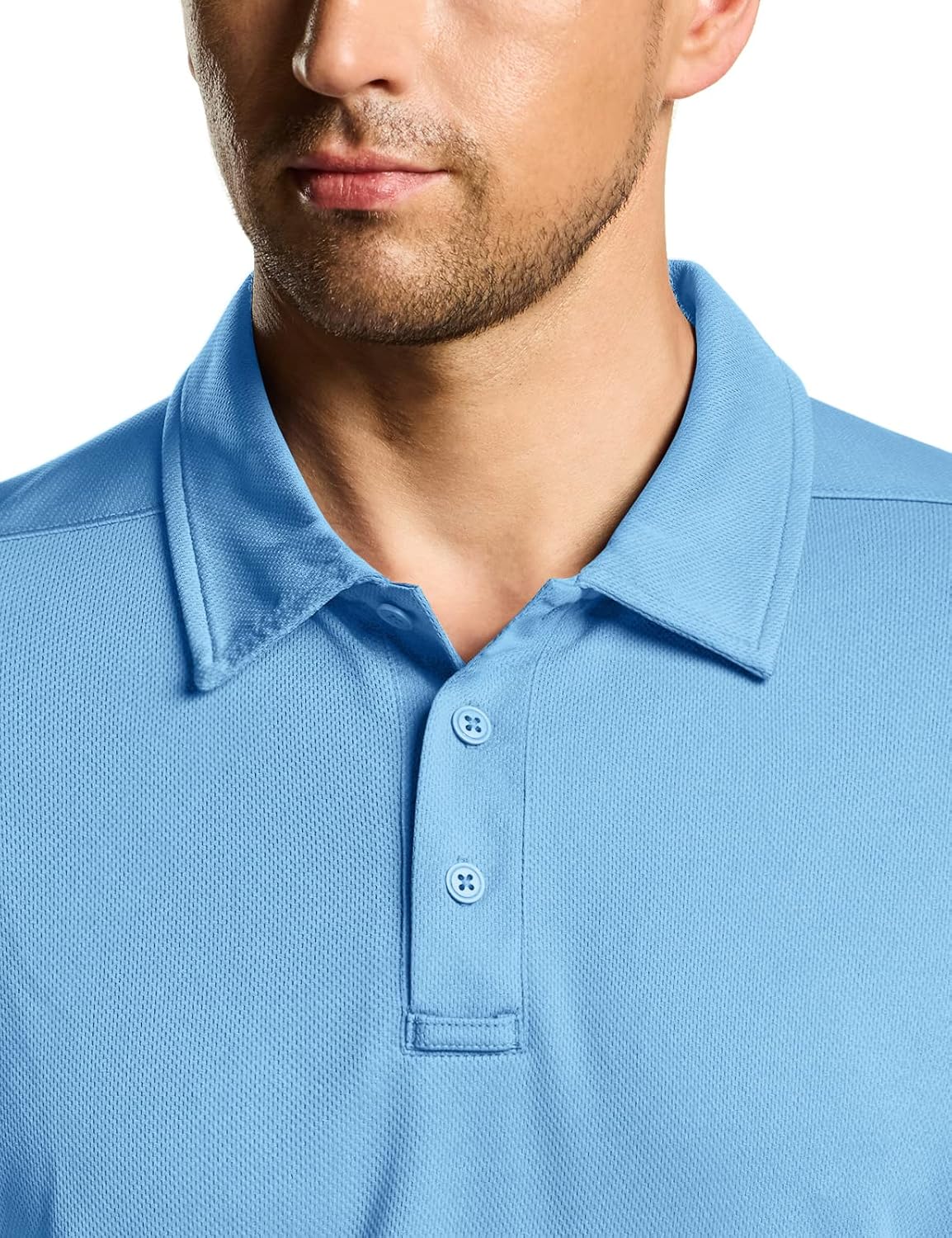 CQR Men's Polo Shirt, Long Sleeve Tactical Shirts, Outdoor UPF 50+ Pique Shirt, Dry Fit Lightweight Golf Shirts