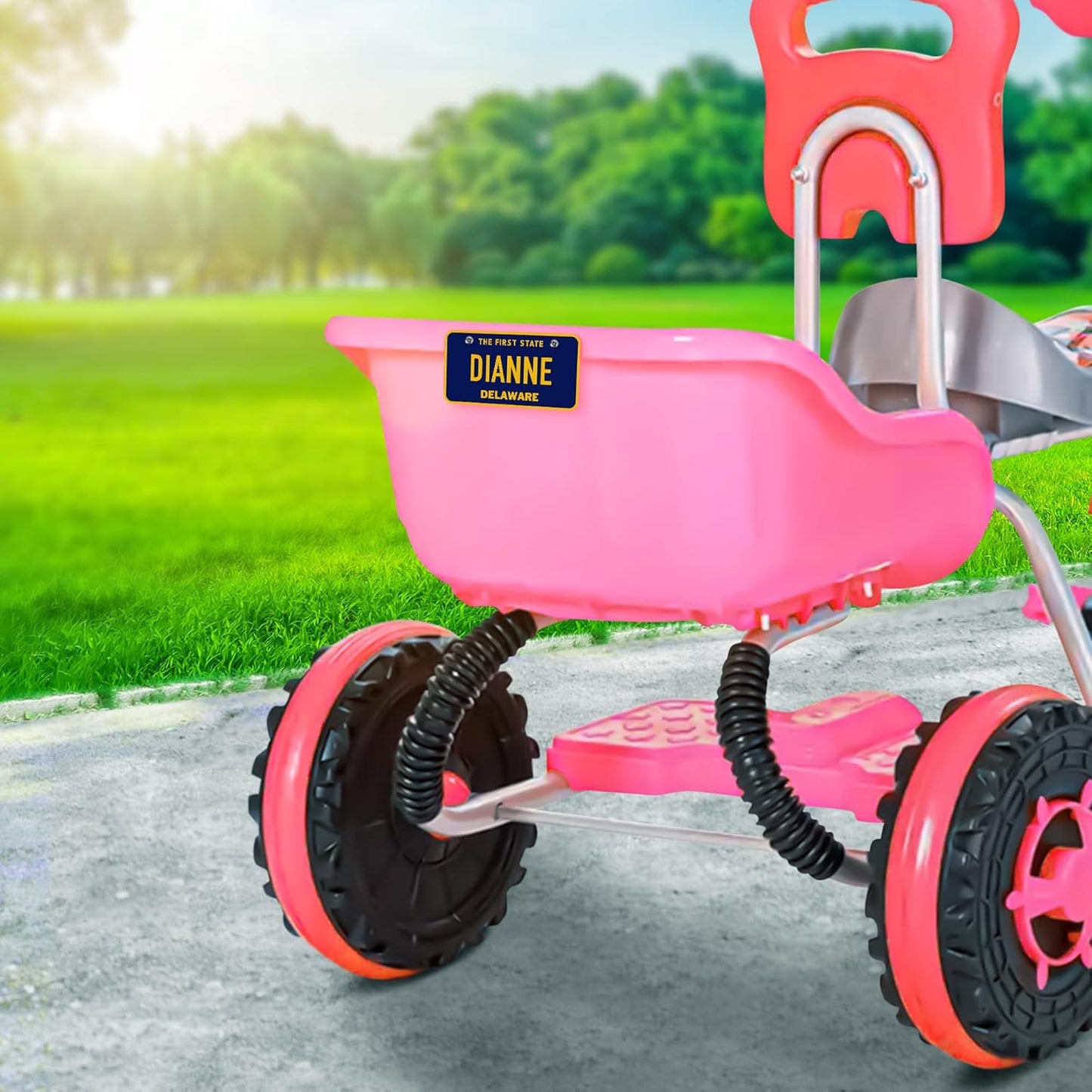 Mini License Plates, Personalized License Plates, Custom for Car, Bikes, ATV, Kids Car, Golf Cart, Jeep, 2x4 Inch, Rust-Free Fade Resistant Aluminum, USA Made by My Sign Center (Delaware)