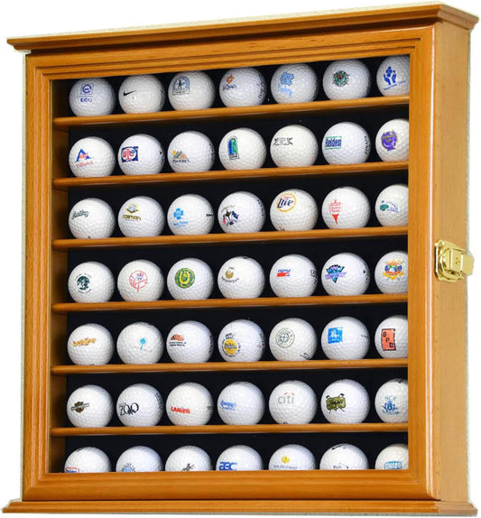 49 Golf Ball Display Case Cabinet (Oak)