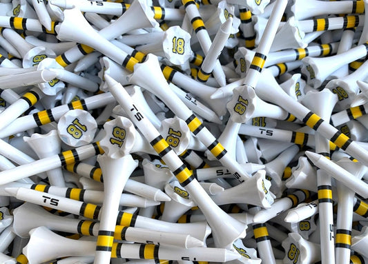 TRUESTRIKE Premium USA Golf Tees – 3¼" or 2¾" Durable Plastic Performance Tees (100 Pack) – Made in USA – Bulk Value Pack