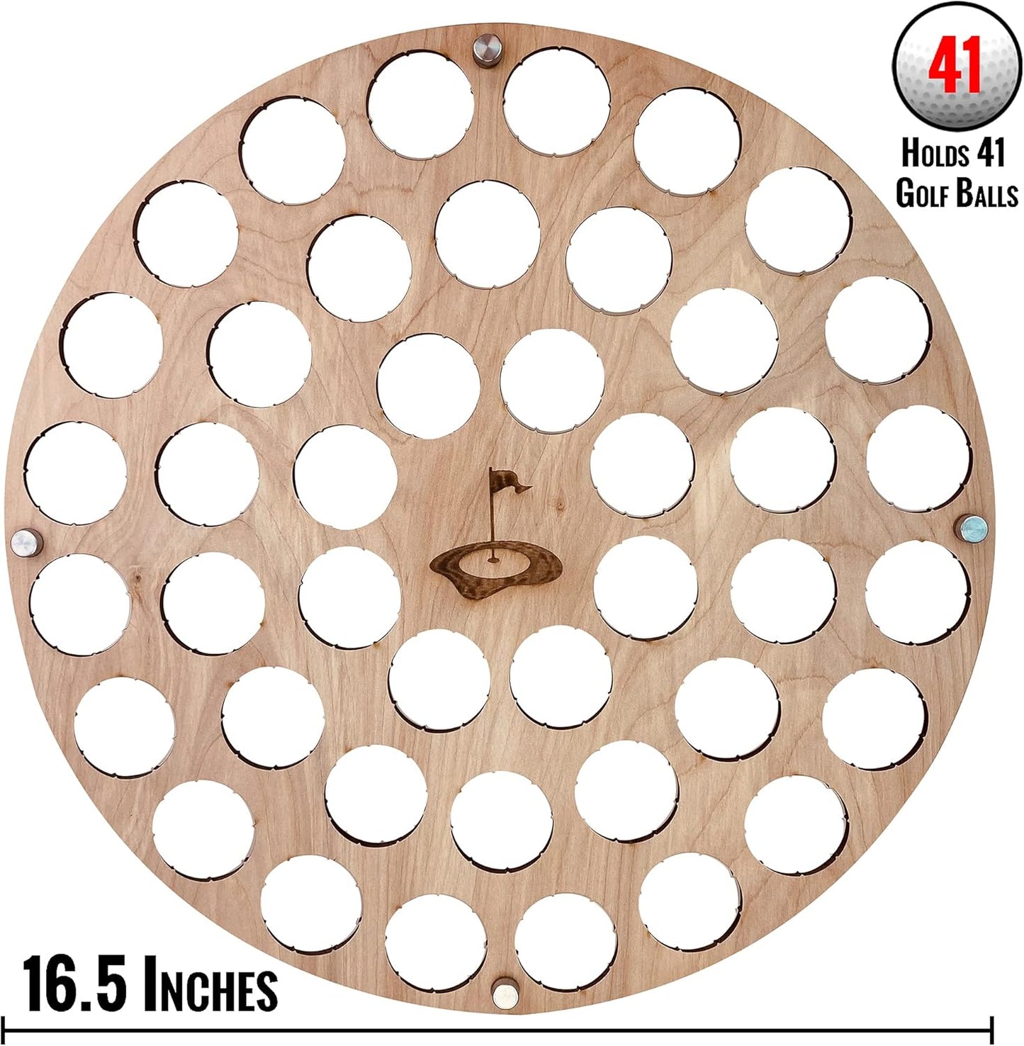 Torched Golf Ball Display Holder Collector’s Case Holds 42 Golf Balls Wall Mount Decor