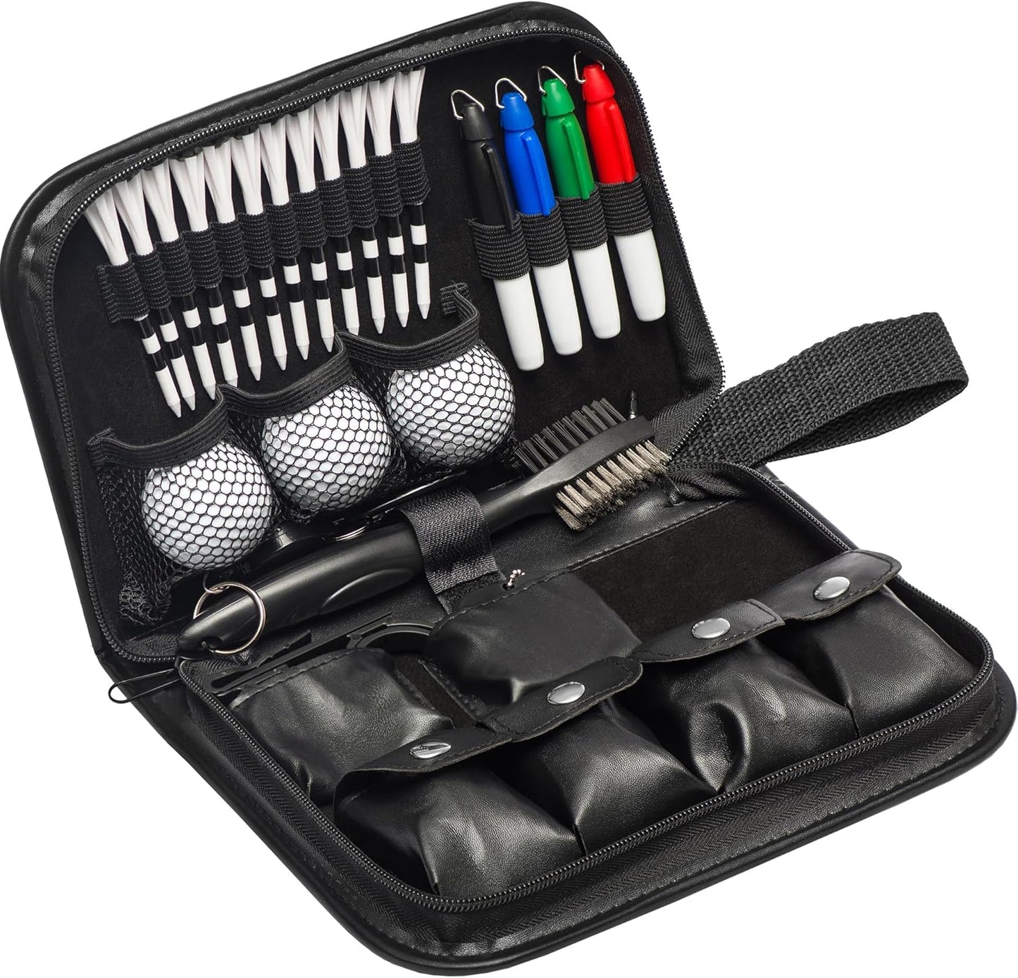 HIRQUITICKE Golf Gift Sets for Men & Women with Accessories Set & Case, Balls, Rangefinder, Tees, Brush, Multifunctional Divot Knife, Scorer, Ball Clamp
