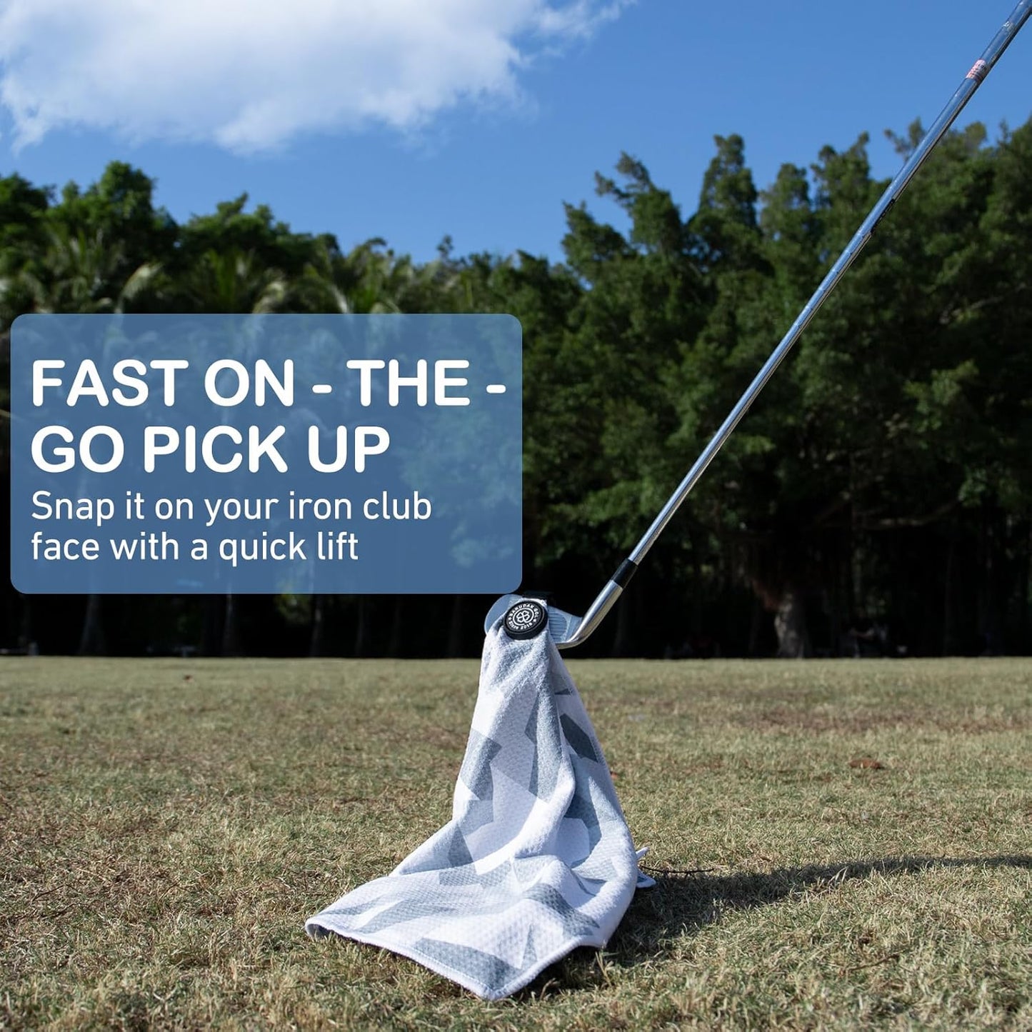 Magnetic Golf Towel for Men Women Golfer - Microfiber Golf Towel Magnet with Waffle Texture - Strengthen Magnet Golf Towels for Strong Hold to Metal Objects (5.Grey Camo)