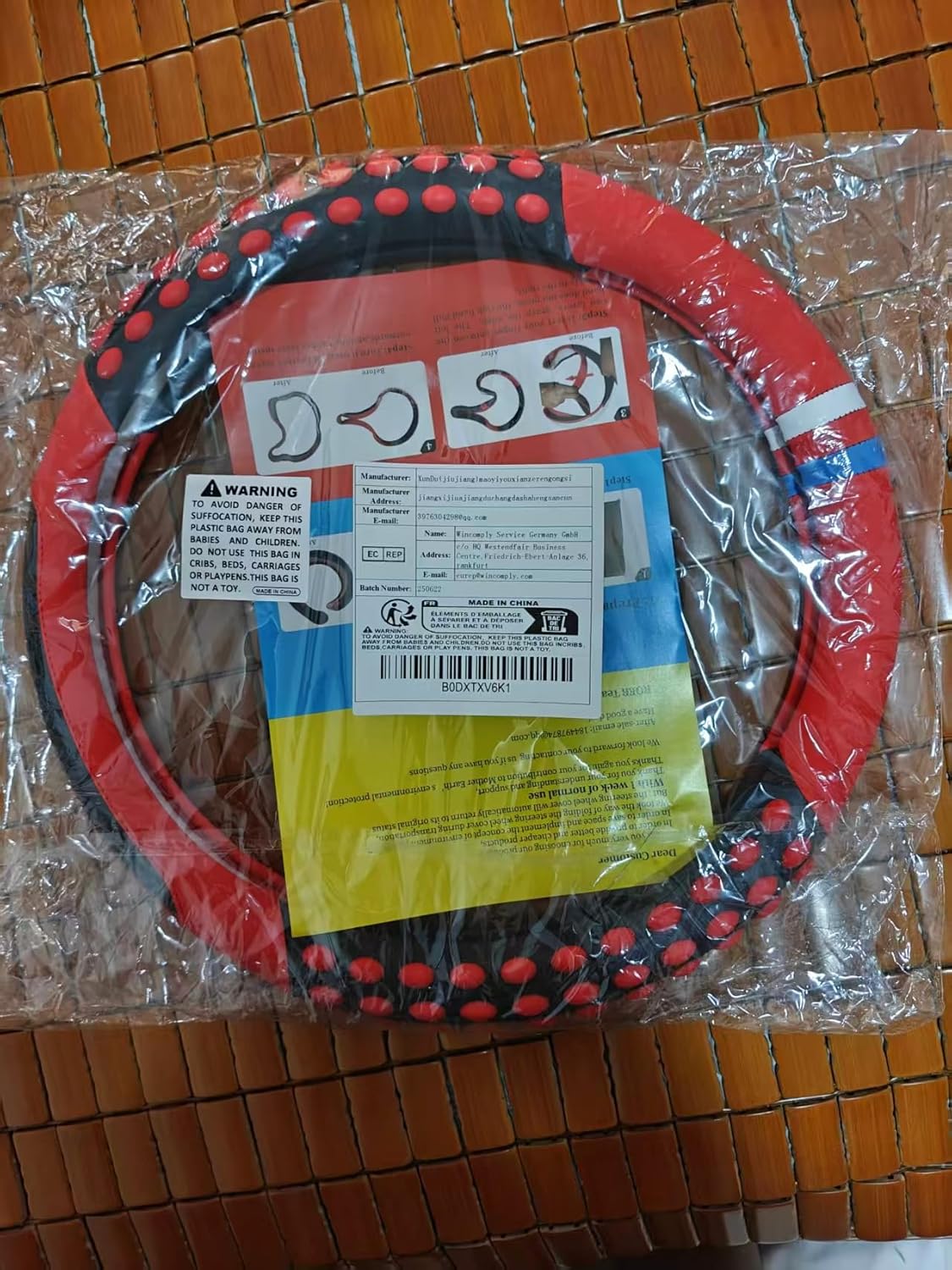 14 inch Golf Cart Steering Wheel Cover for Yamaha, Club Car DS & Precedent, 13.5 inch UTV Steering Wheel Covers,Universal Boat Steering Wheel Cover Non-Slip