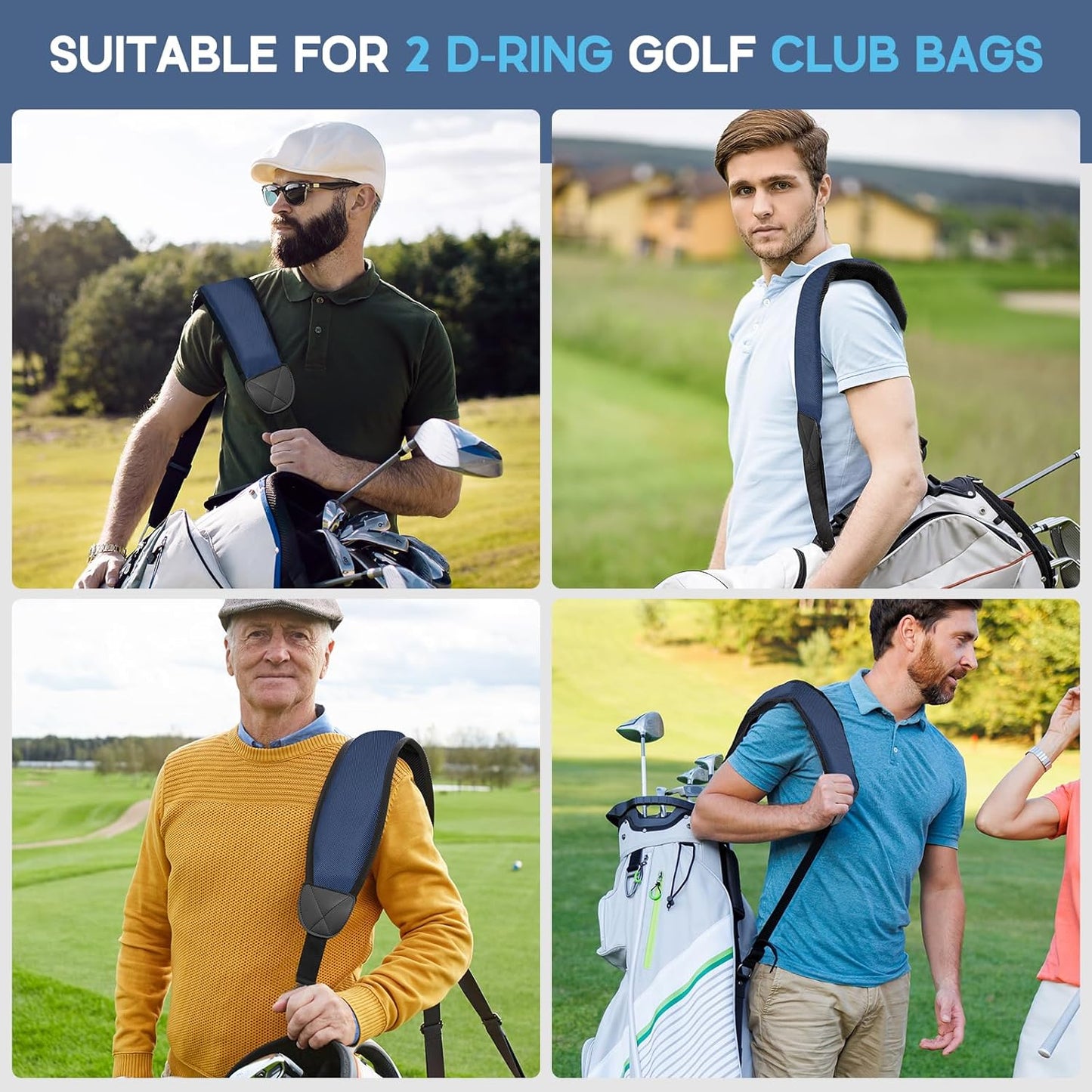 Golf Bag Strap Replacement Golf Bag Shoulder Strap Single Padded Shoulder Strap Adjustable Golf Bag Backpack Straps