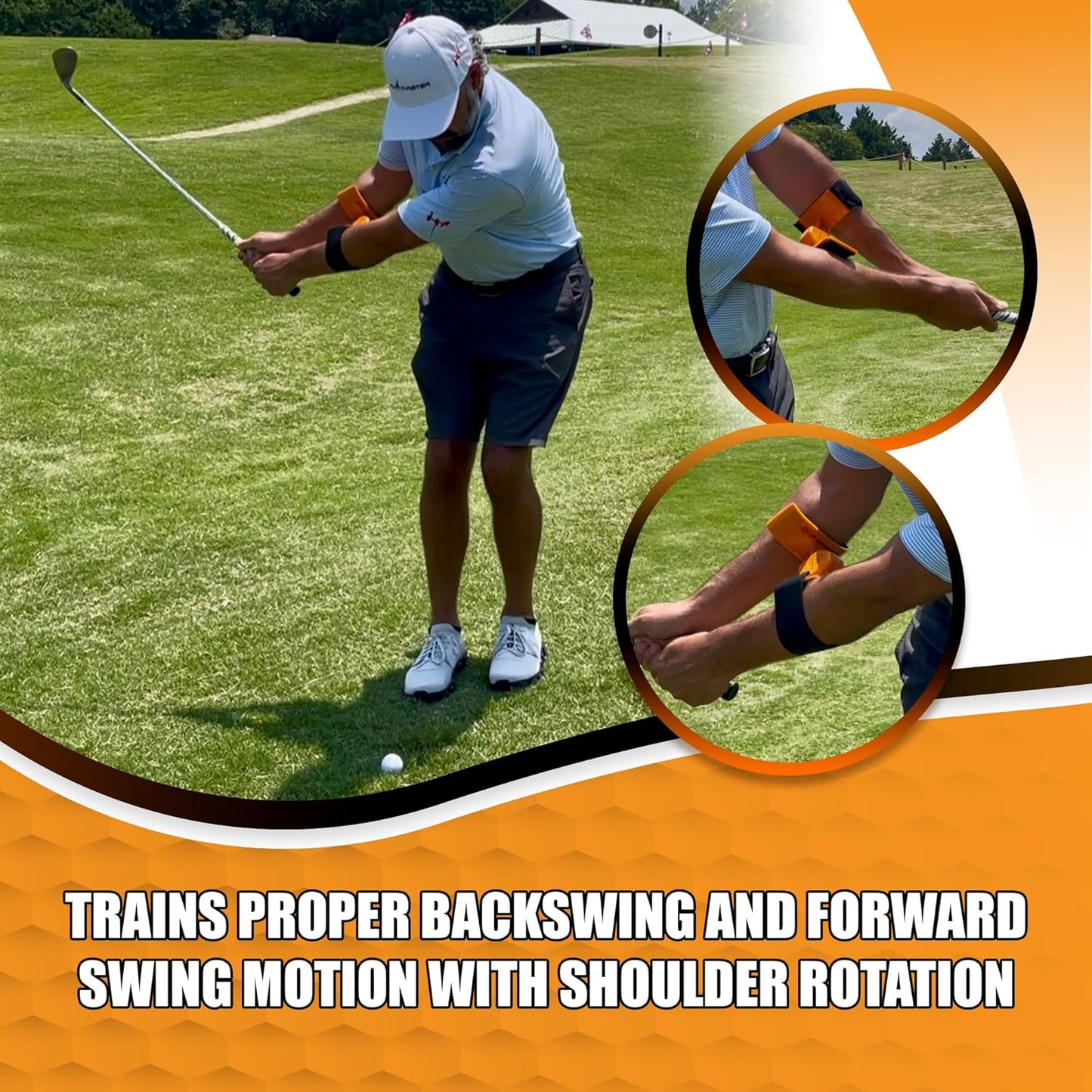 Orange Whip Golf Putting Aid Trainer, Patented Short Game Golf Swing Training for Precision and Accuracy, Made in USA by Orange Whip