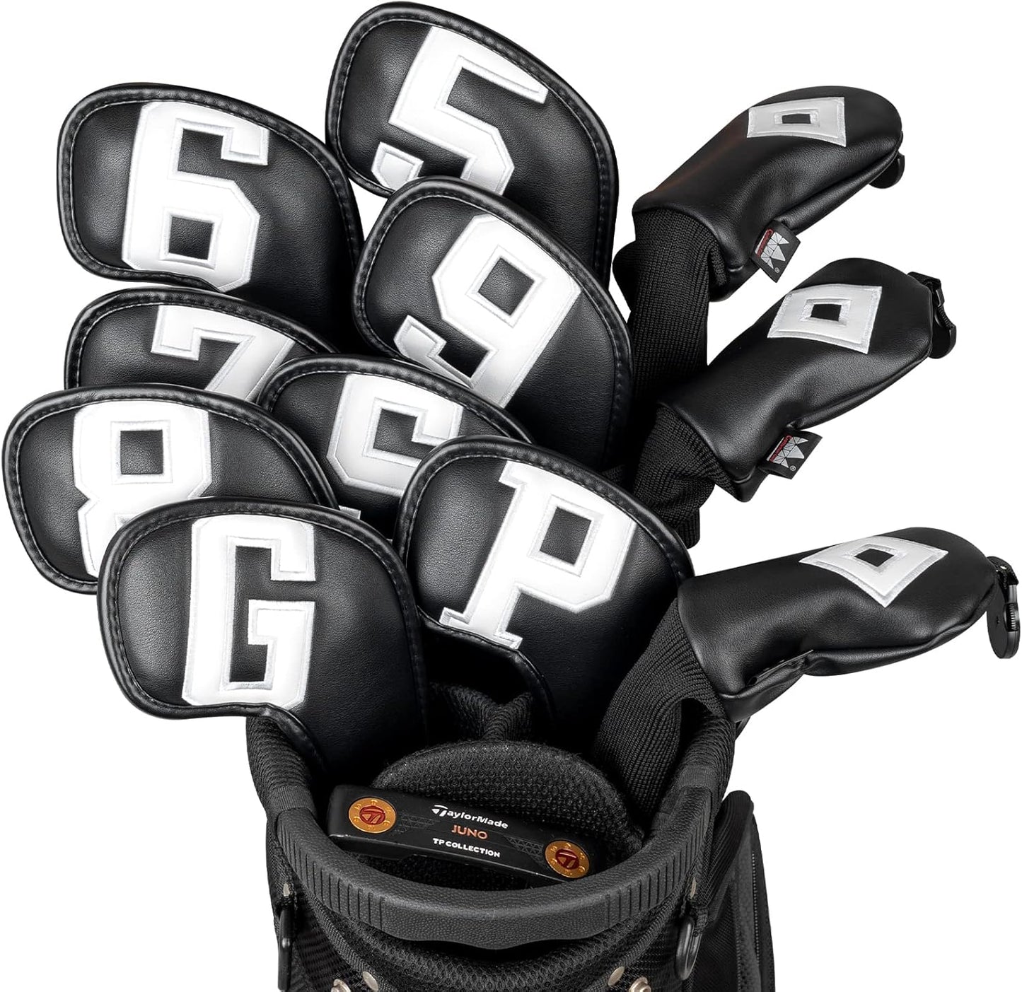 Craftsman Golf Magnetic Iron Headcovers Protective Cover with Large No. Available for Customize Name