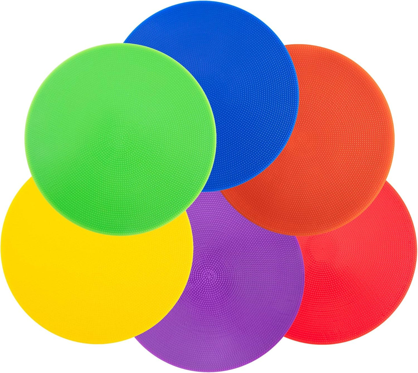 9 Inch Colored Poly Spot Marker 12 Pcs, Non-Slip Rubber Agility Markers Flat Field Cones Floor Dots for Football, Basketball Training Markers, Dance Practice and Drills with Flat Cones Points