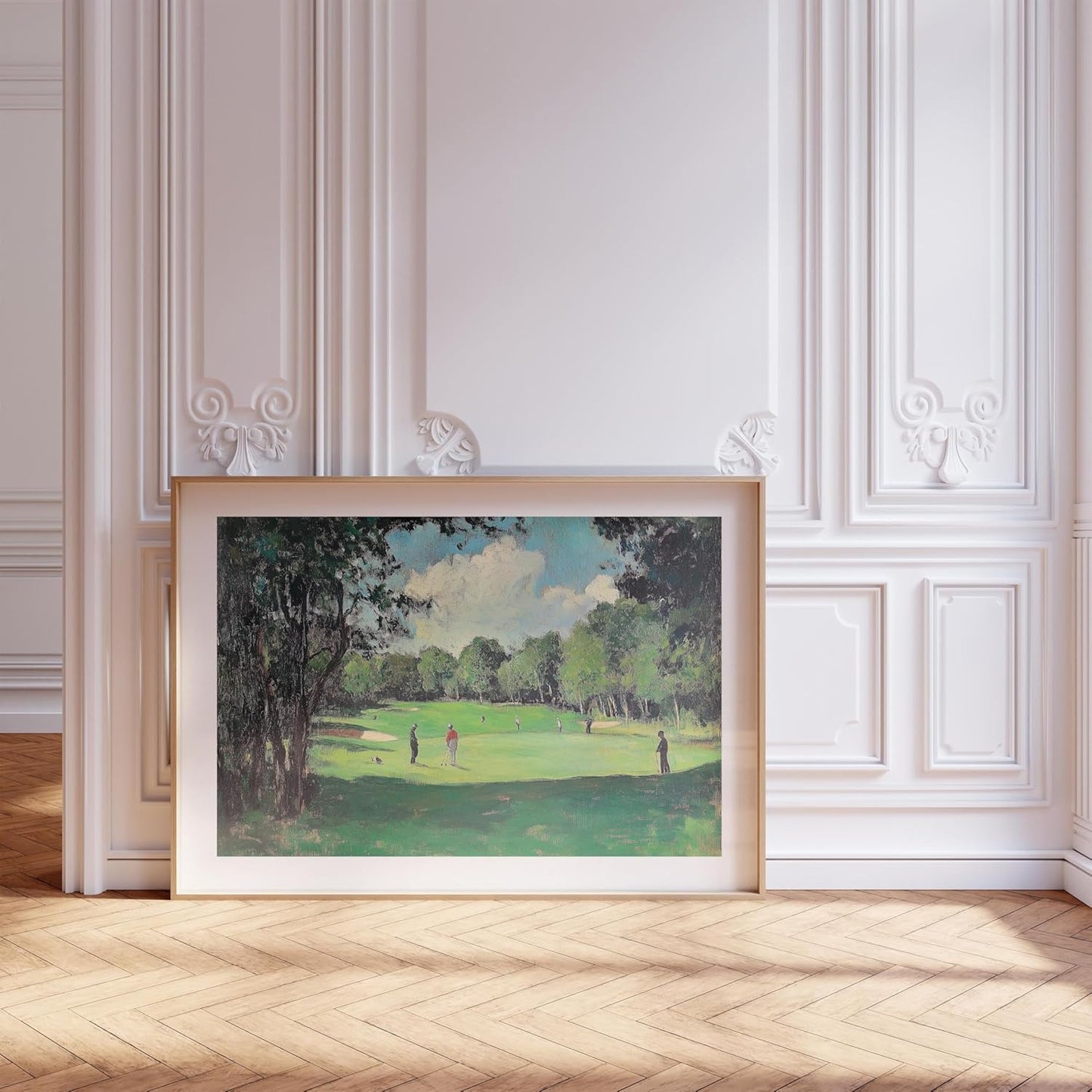 Vintage Golf Course Premium Giclee Fine Art Prints - Antique Style Golf Course Painting Posters, Golf Wall Art, Aesthetic Golfing Poster for Home Office Decor, Ready to Frame