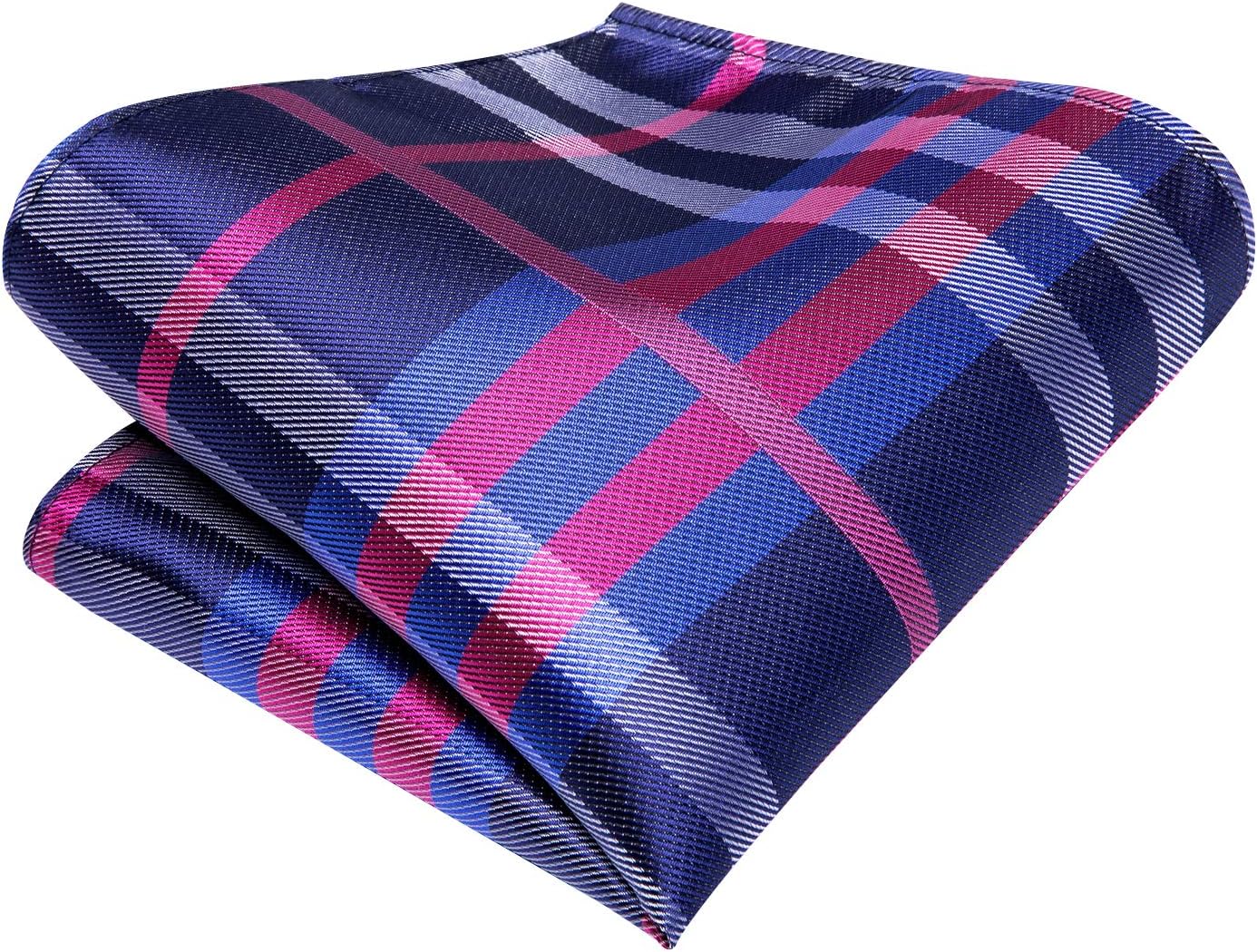 Dubulle Mens Paisley Striped Tie WOVEN Necktie for Men and Handkerchief Cufflinks Set Wedding Formal Business