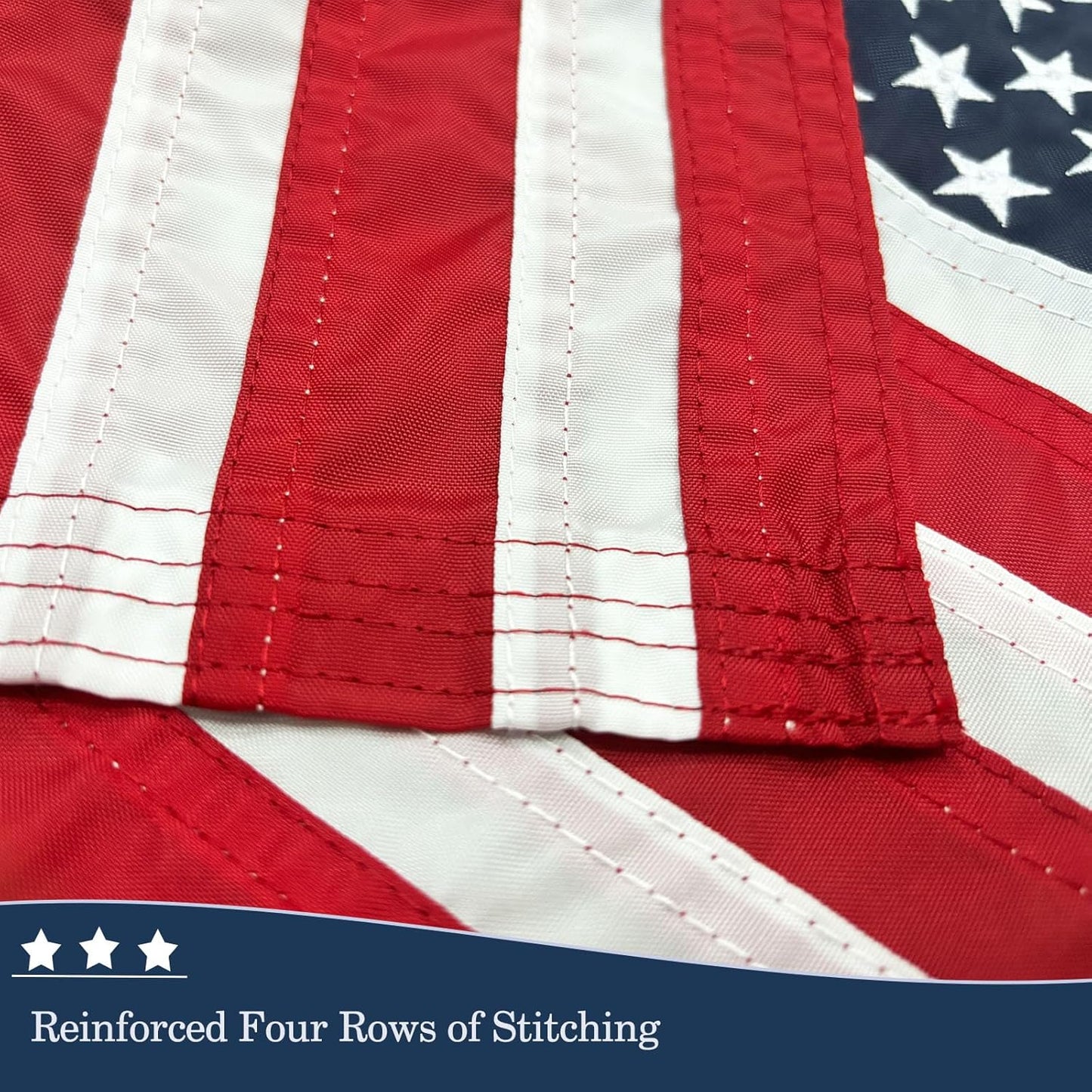 JRED Small American Flag Boat Flag USA 20x30 US Flags for Outside Heavy Duty Outdoor Embroidered Stars 2 Brass Grommets for Marine UTV