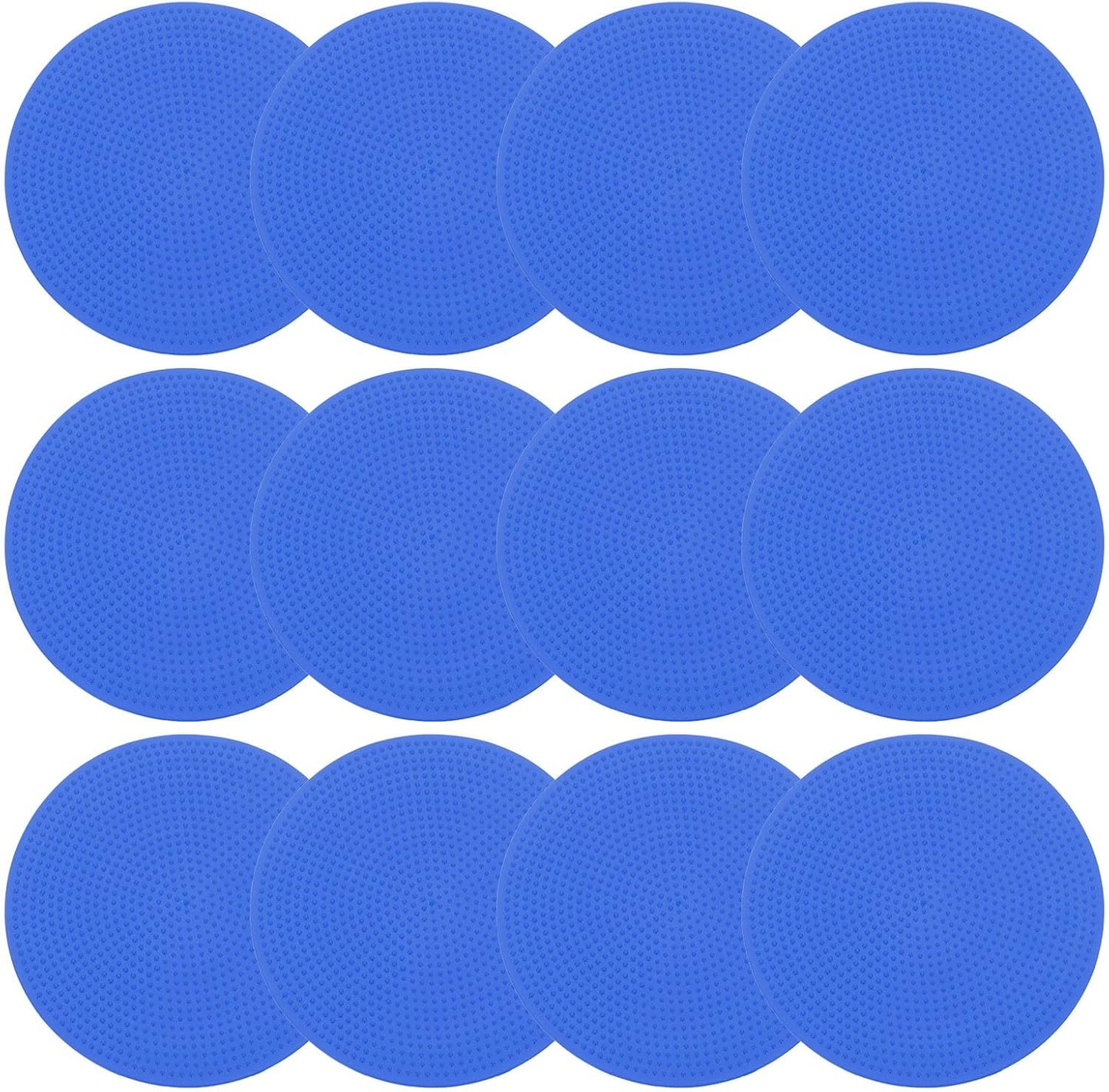 PATIKIL 9 Inch Poly Spot Markers, 12Pcs Non Slip Rubber Floor Dots with Storage Bag Flat Agility Cones for Sports Training Basketball Football