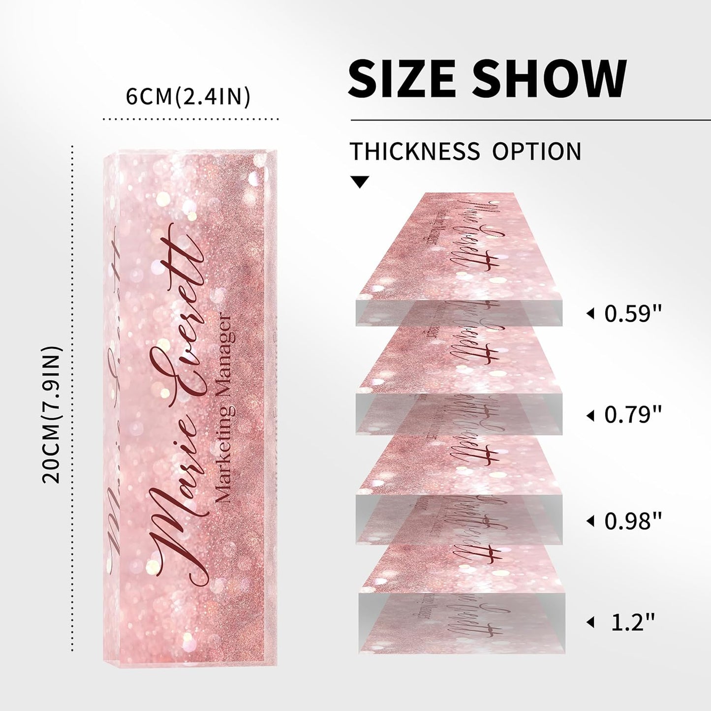 Desk Name Plate Personalized, Custom Name Plate for Office Desk Decor for Women & Men, Custom Office Gifts Employee Appreciation Gifts for Boss, Manager, Nurse, Lawyer, Teacher