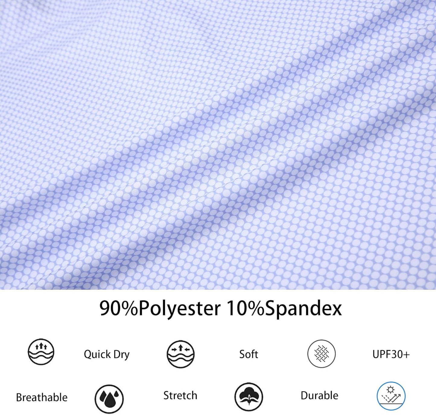 Alex Vando Mens Golf Shirt Moisture Wicking Classic Print Golf Shirts for Men