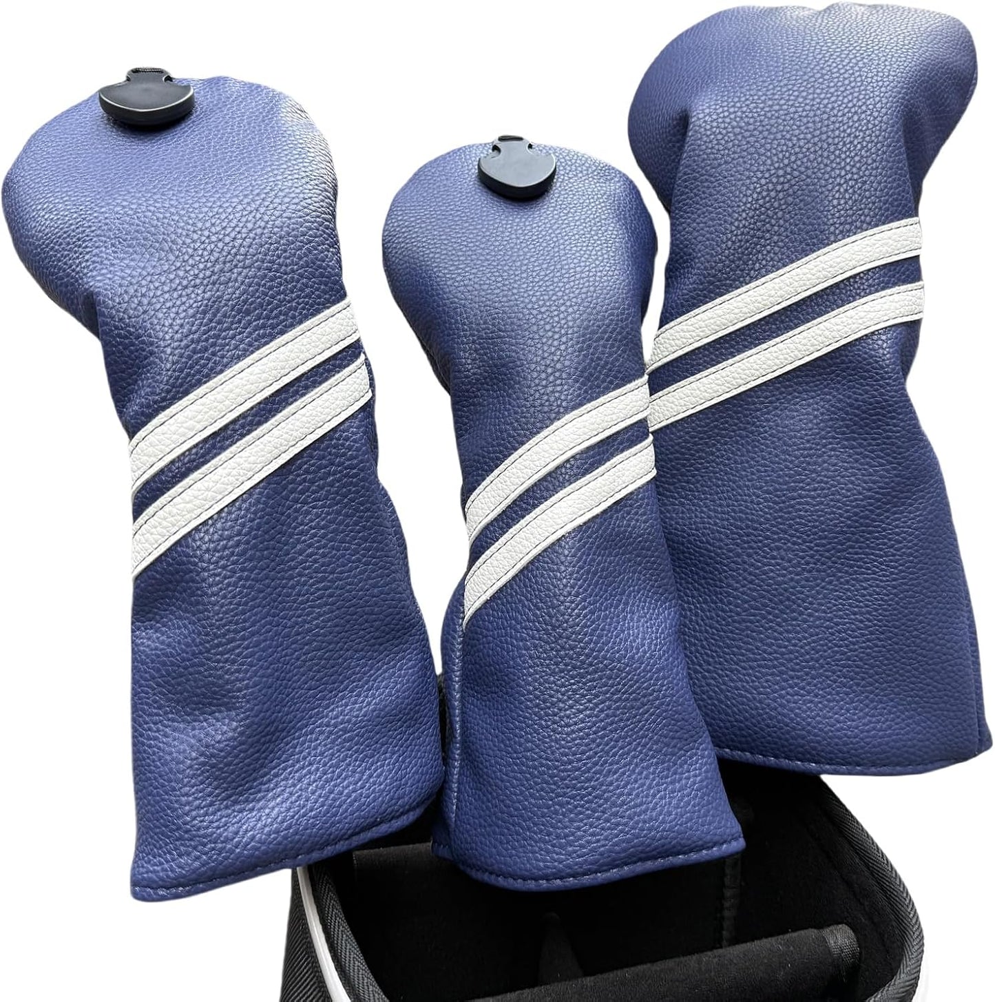 Golf Club Covers Headcovers Set for Driver and Woods Soft Faux Leather Golf Accessories for Men Women Golfer Gifts Set Golf Club Protective Case 1 3 5 H or Set for 1 3 5 Woods